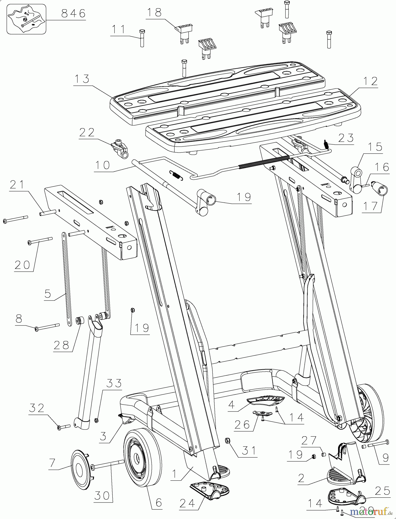 BLACK+DECKER INNENAUSSTATTUNG WERKBANK, SCHRAUBSTOCK, JOBBER, LEITERN WORKMATE WM375 Seite 1