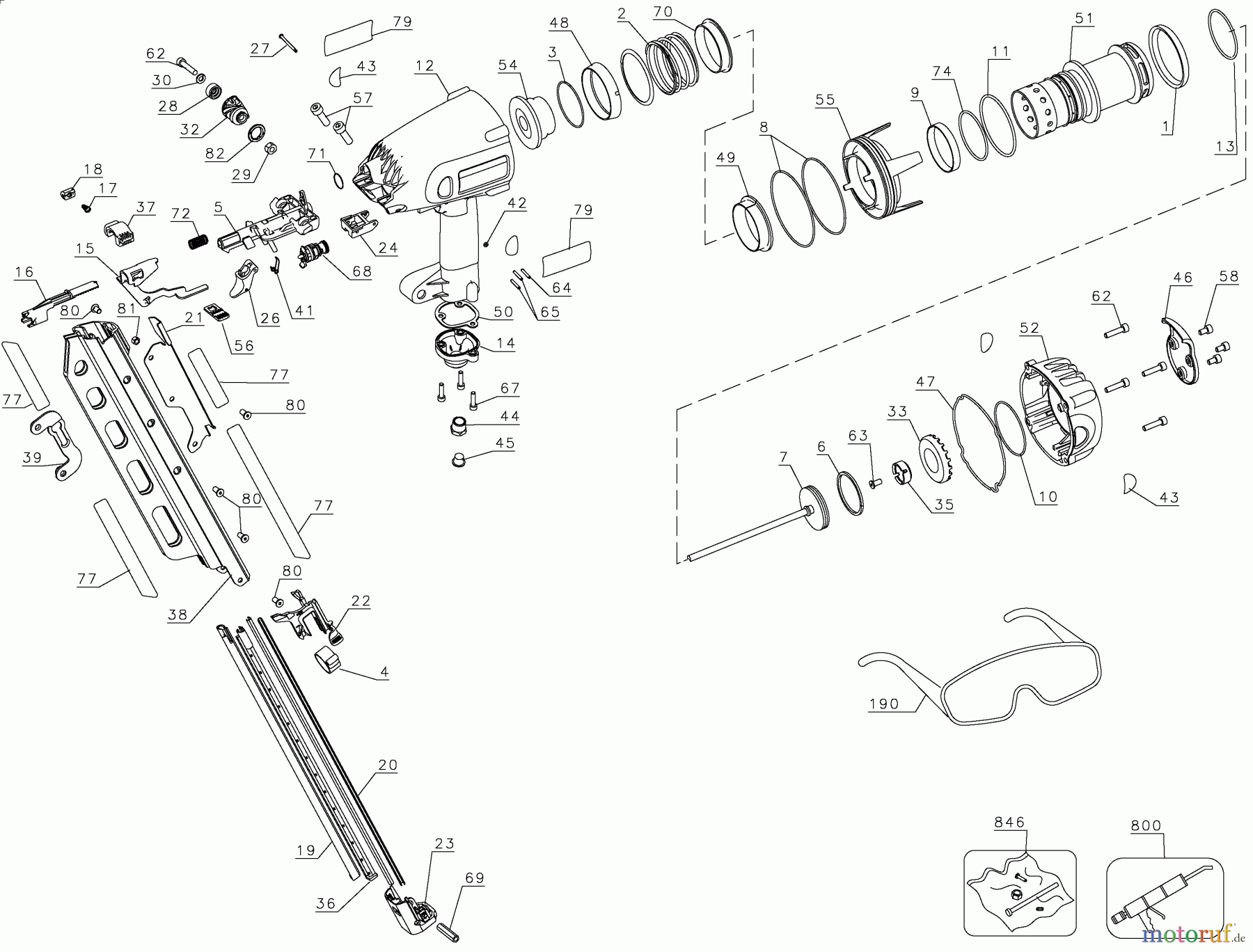DEWALT BEFESTIGUNG Nagler RAHMENNAGLER MIT RUNDKOPF D51844 Seite 1