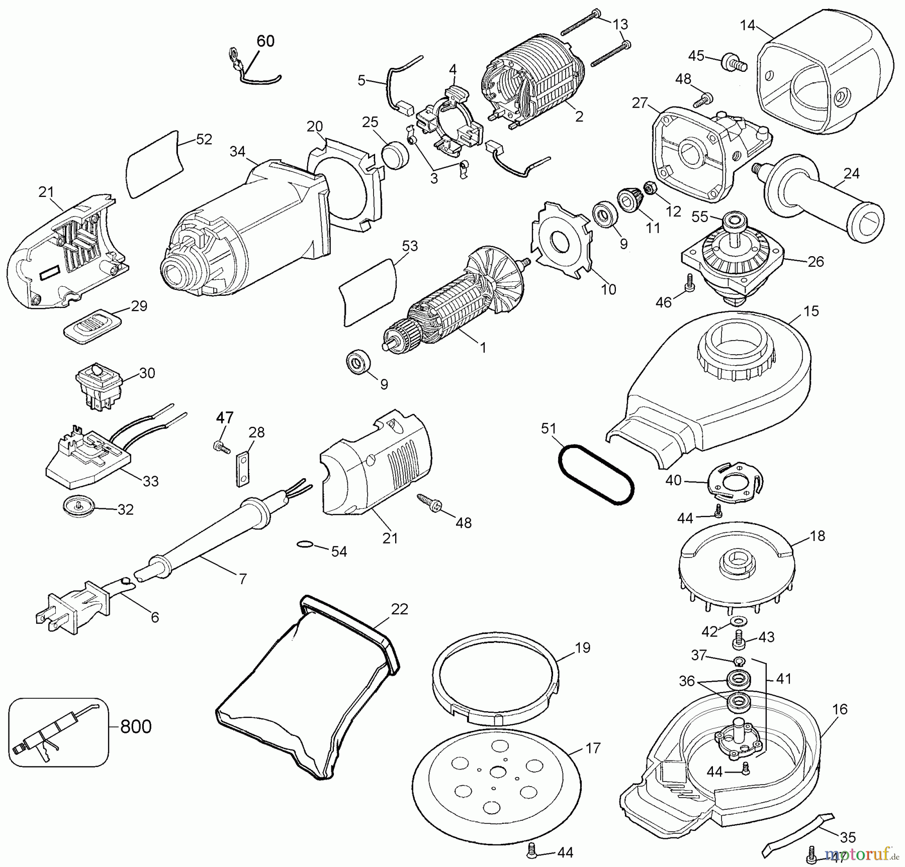 DEWALT HOLZARBEITEN EXZENTERSCHLEIFER RT.ANG.RND.ORB.SNDR.-AUST DW443-AU Seite 1