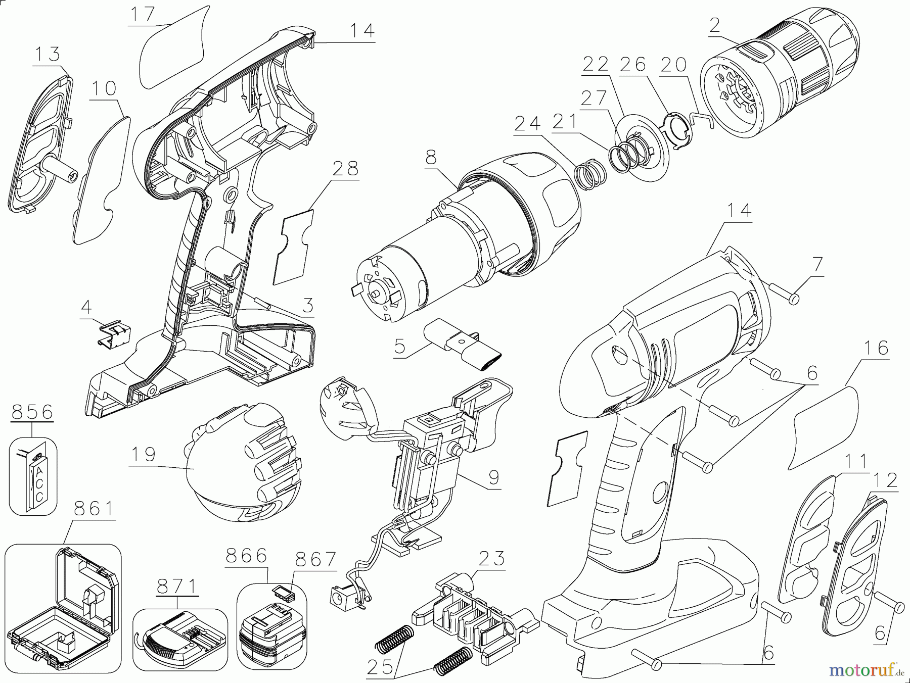 BLACK+DECKER INNENAUSSTATTUNG BOHRER 18V DRILL/DRIVER KIT CD18GSRK Seite 1