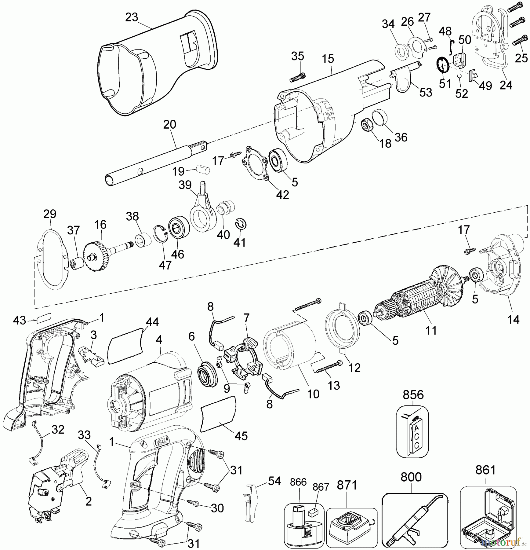 DEWALT HOLZARBEITEN SCHNEIDESÄGEN AKKU SÄBELSÄGE DC385K Seite 1