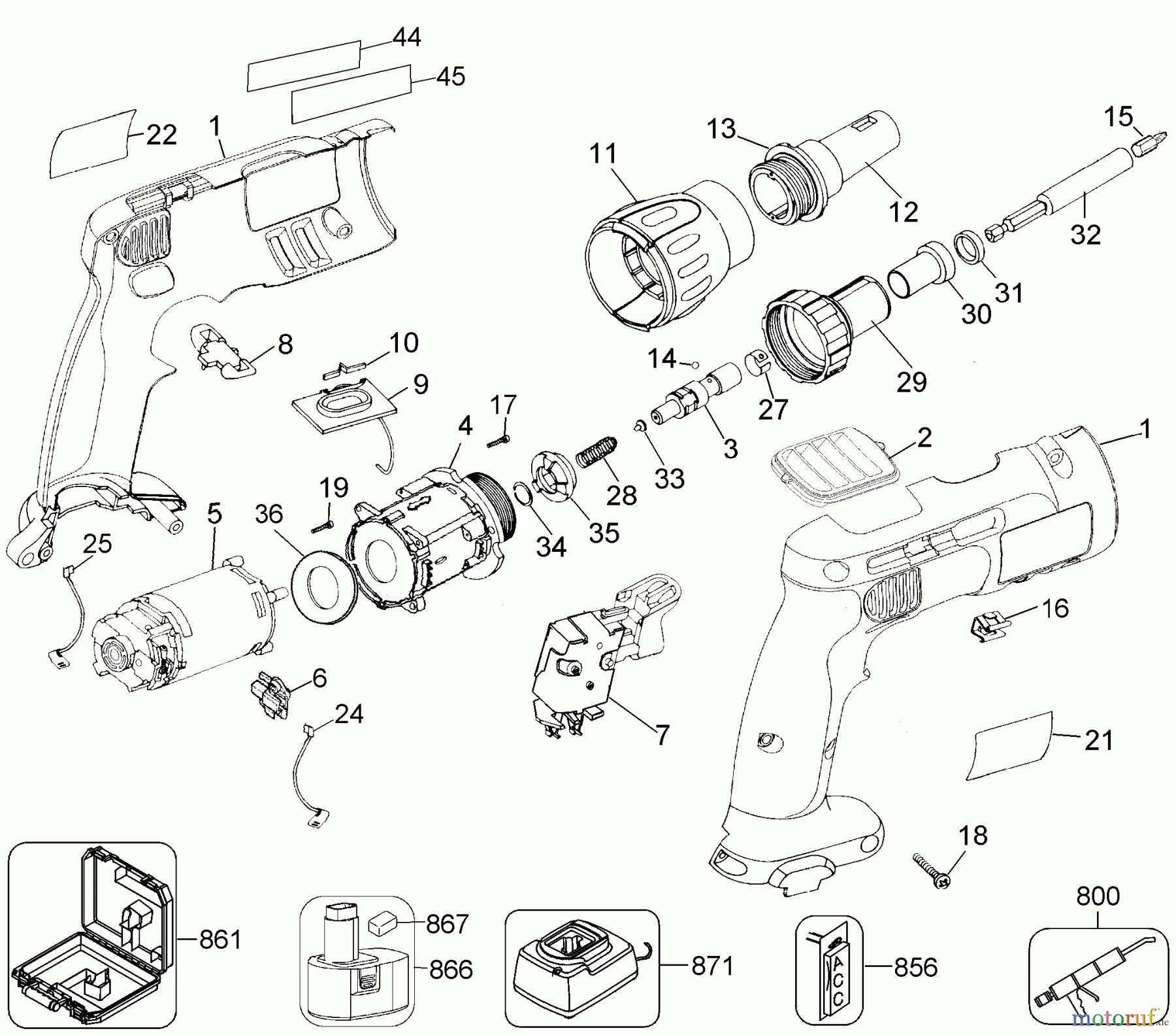 DEWALT Divers SEE DC520KA DC520P Seite 1