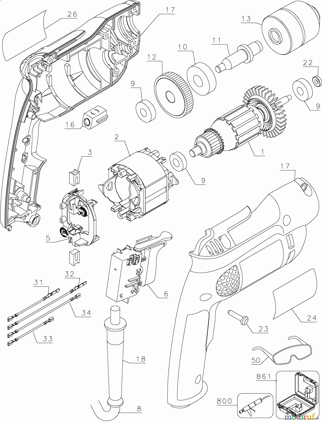 DEWALT Divers 3/8 DRILL D21008KG Seite 1