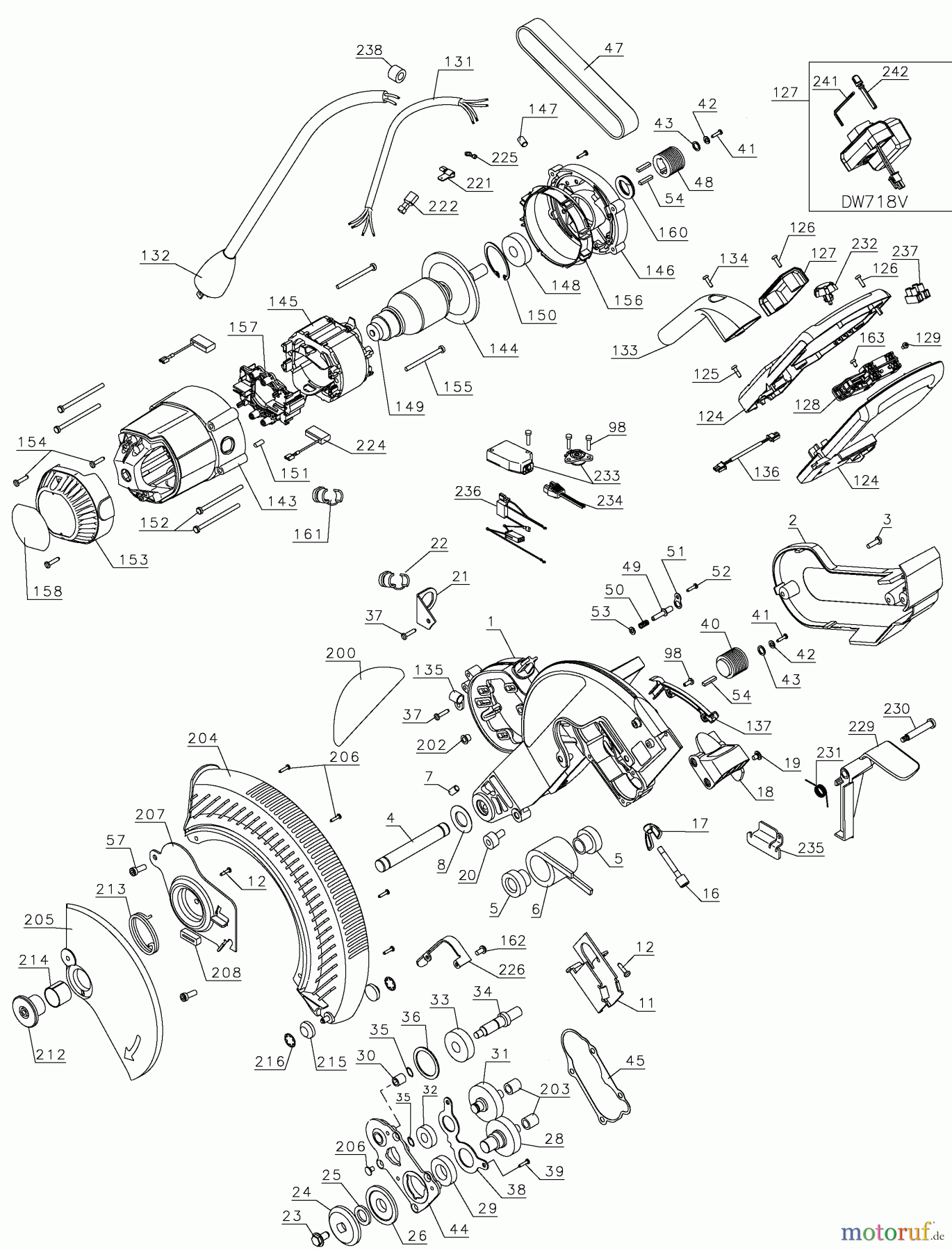 DEWALT Divers GEHRUNGSSÄGE DW718V Seite 1