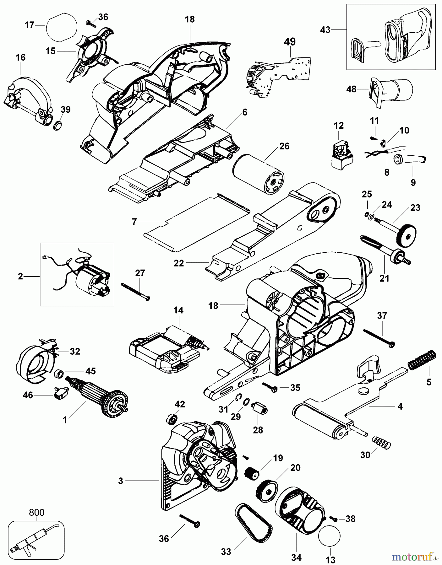  OEM Black und Decker Divers BANDSCHLEIFER 25722 Seite 1