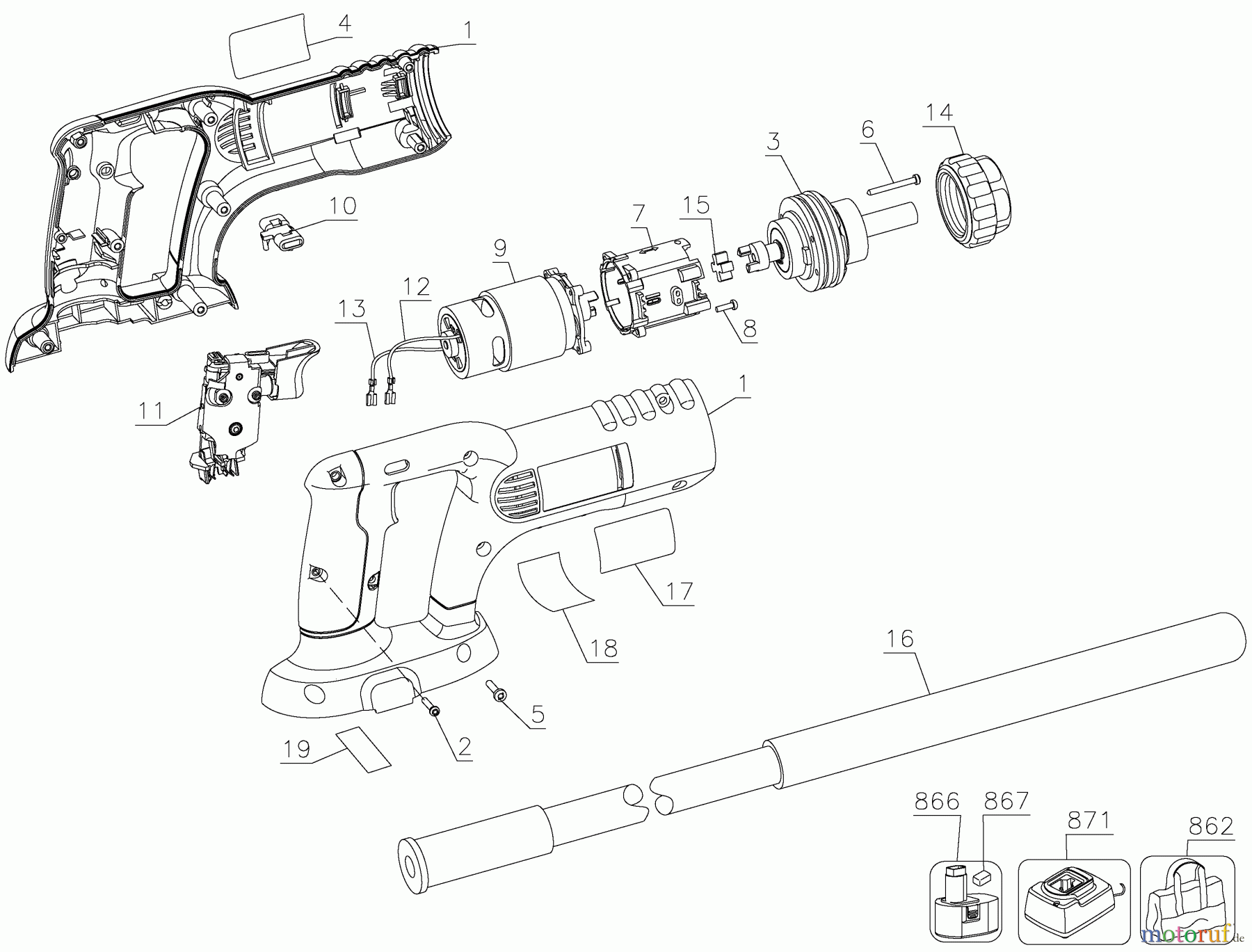 DEWALT SCHNURLOS-SONSTIGES 18V PENCIL VIBRATOR DC530KA Seite 1