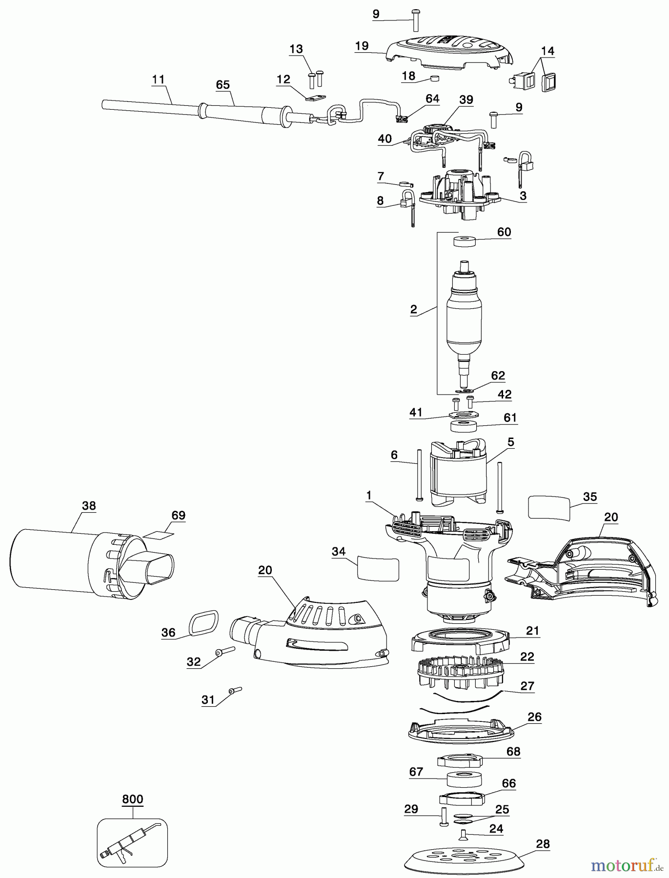 DEWALT HOLZARBEITEN EXZENTERSCHLEIFER EKZENTERSCHLEIFER D26453 Seite 1