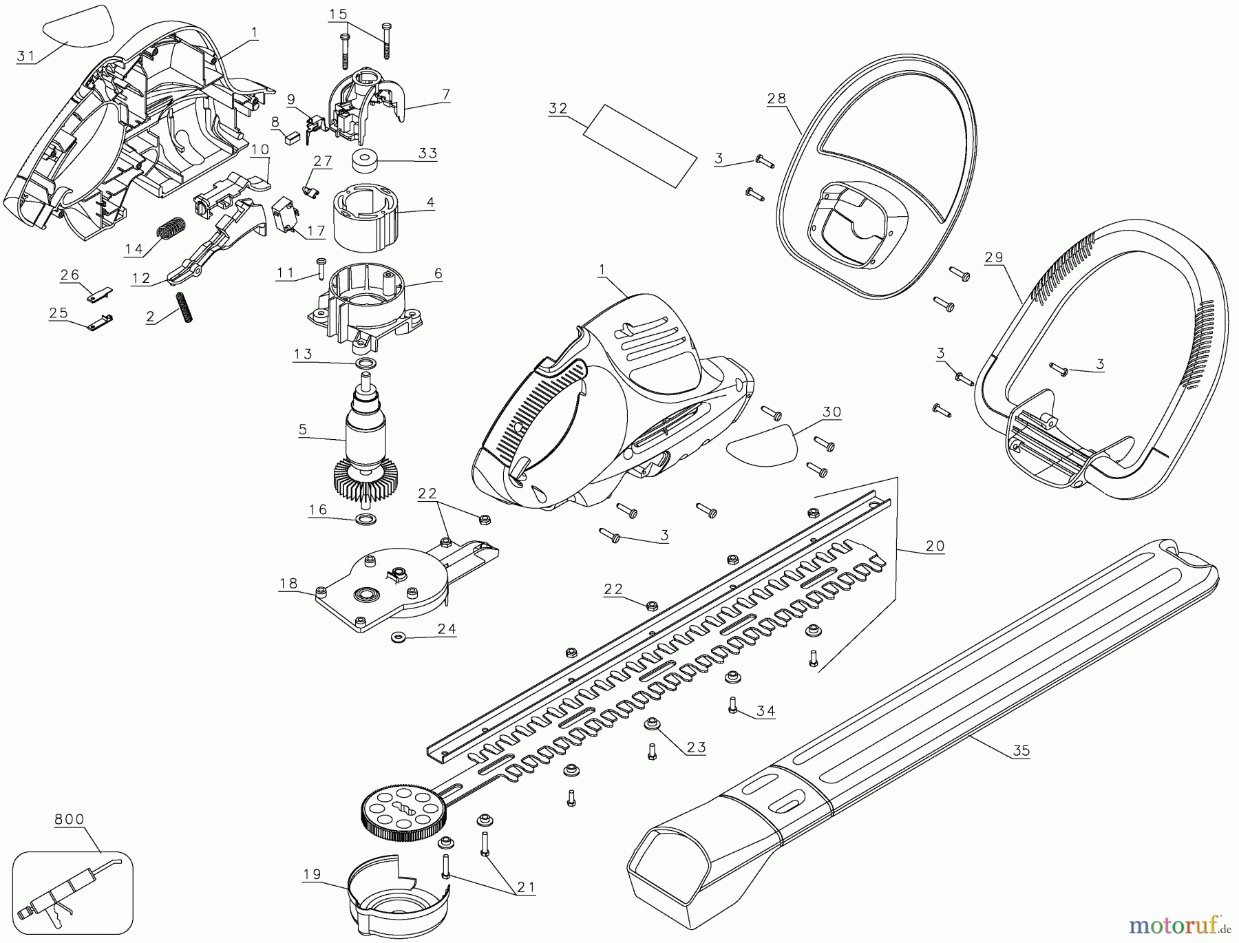 BLACK+DECKER Divers 22 HEDGE HOG HS1012 Seite 1