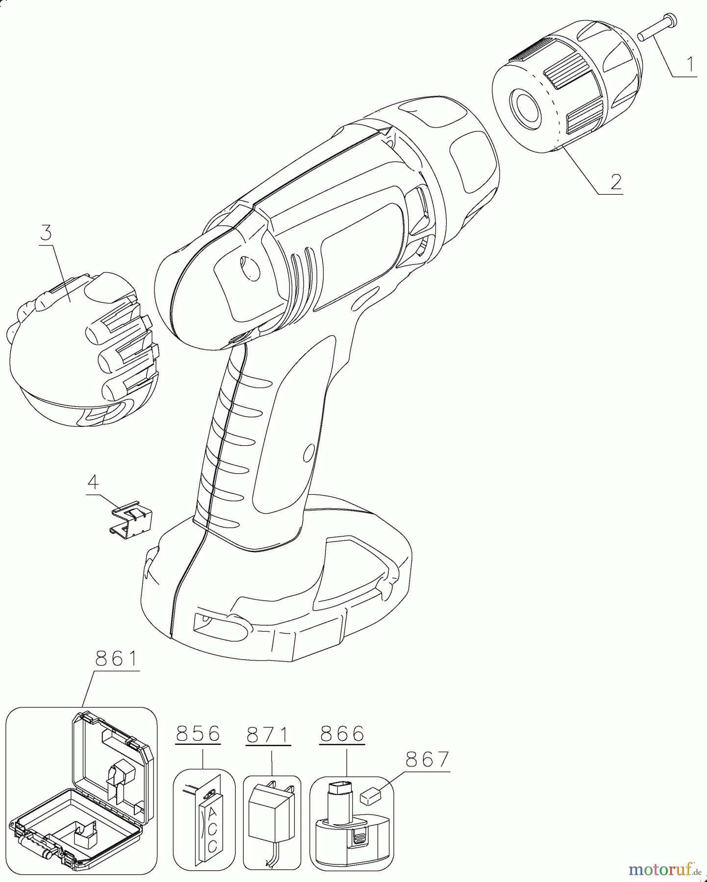BLACK+DECKER INNENAUSSTATTUNG BOHRER 9.6V DRILL/DRIVER KIT CD9602SB Seite 1