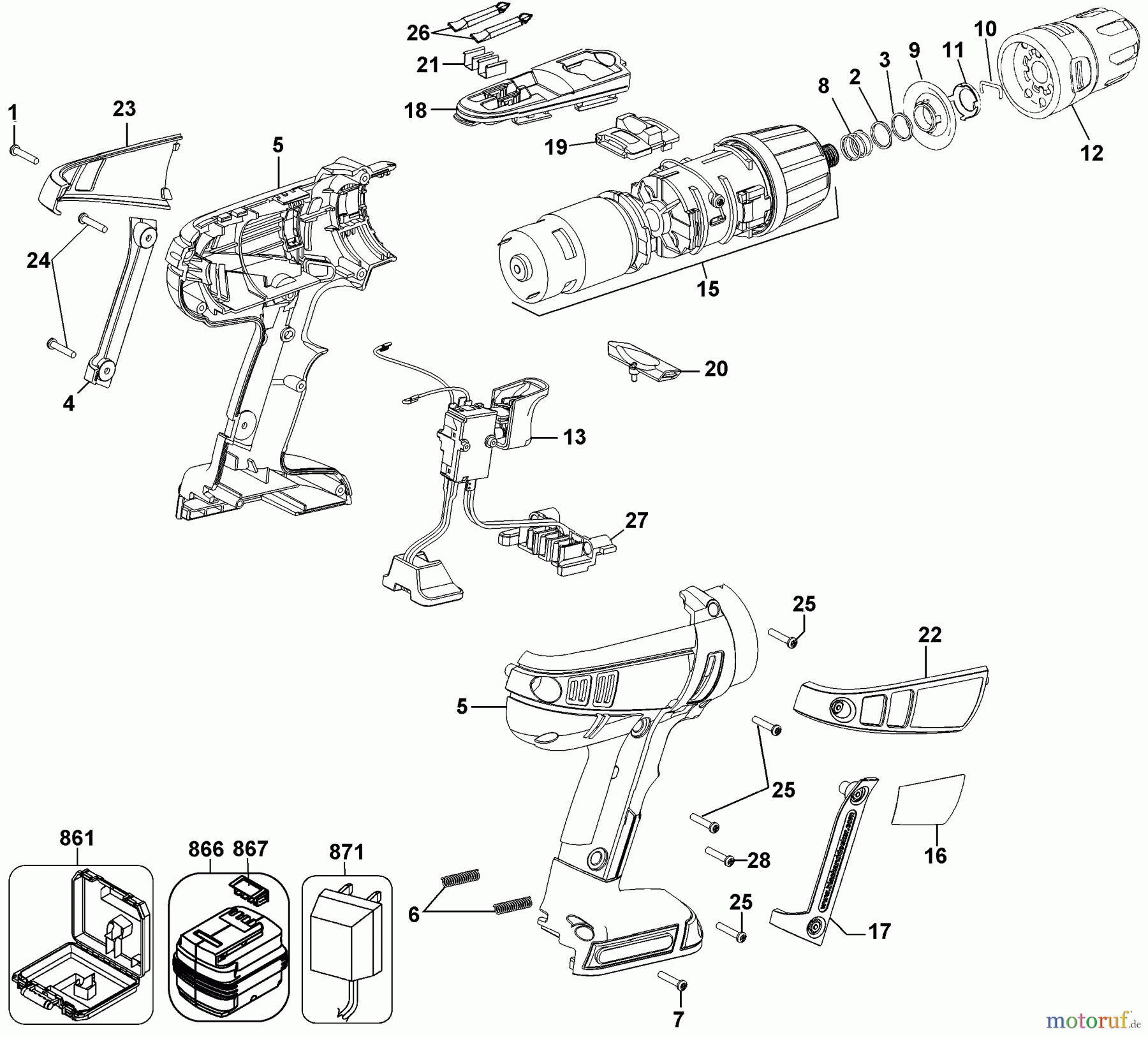 BLACK+DECKER Divers 12V FIRESTORM DRILL FS1200D-2 Seite 1