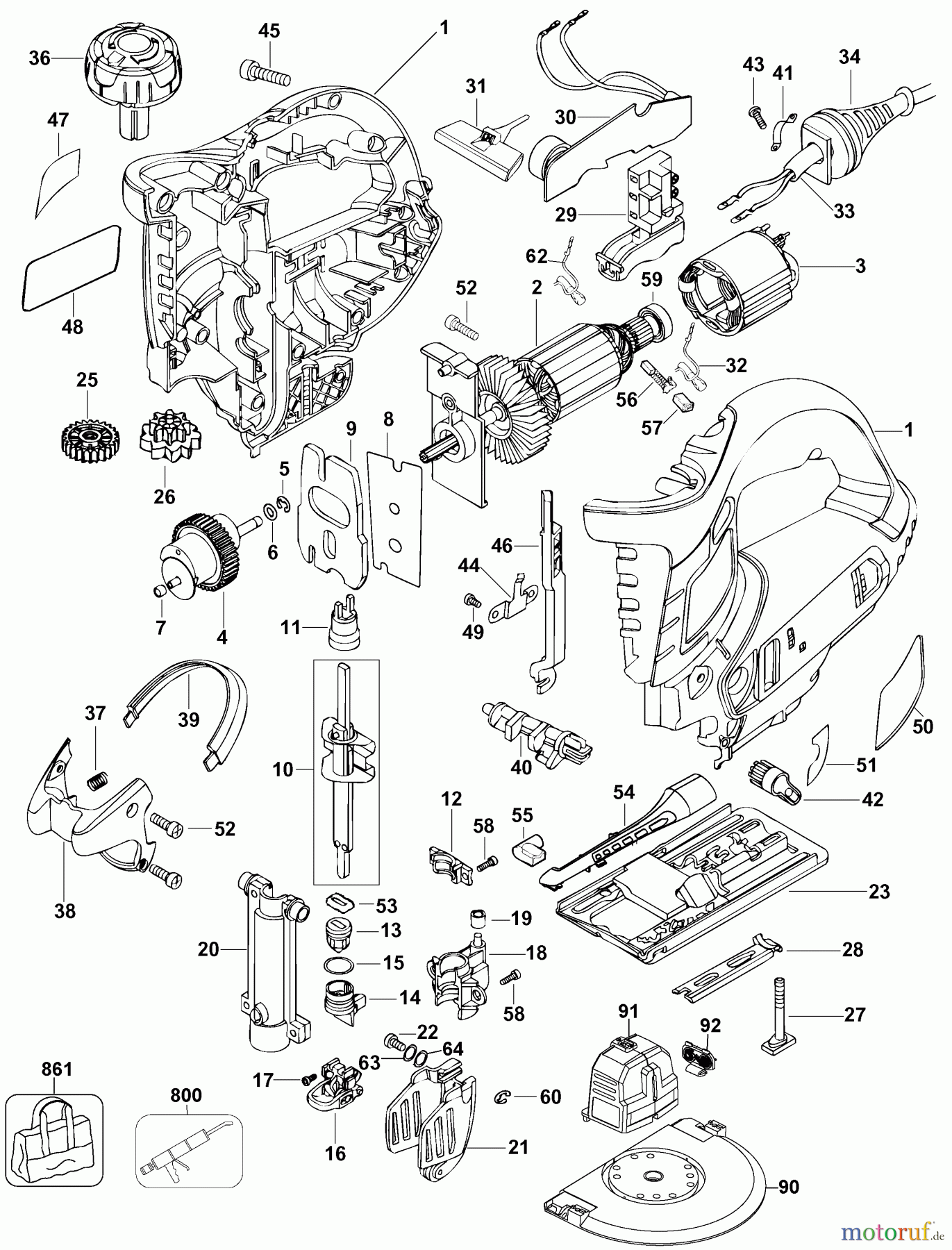  BLACK+DECKER INNENAUSSTATTUNG SÄGE JIGSAW/LASER COMBO JS700BL Seite 1