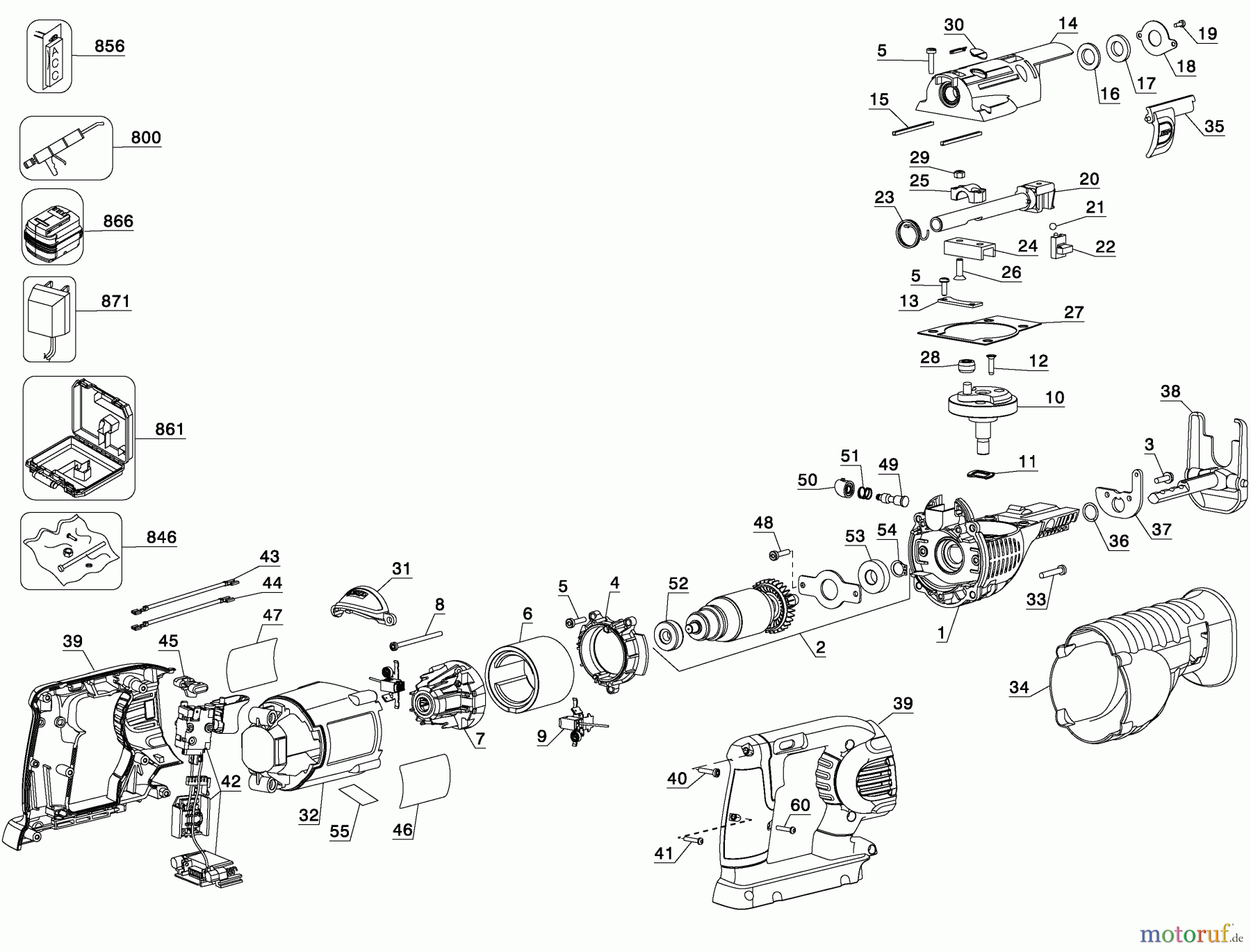 DEWALT HOLZARBEITEN SCHNEIDESÄGEN 28V Li-lon Reciprocating DC315K Seite 1