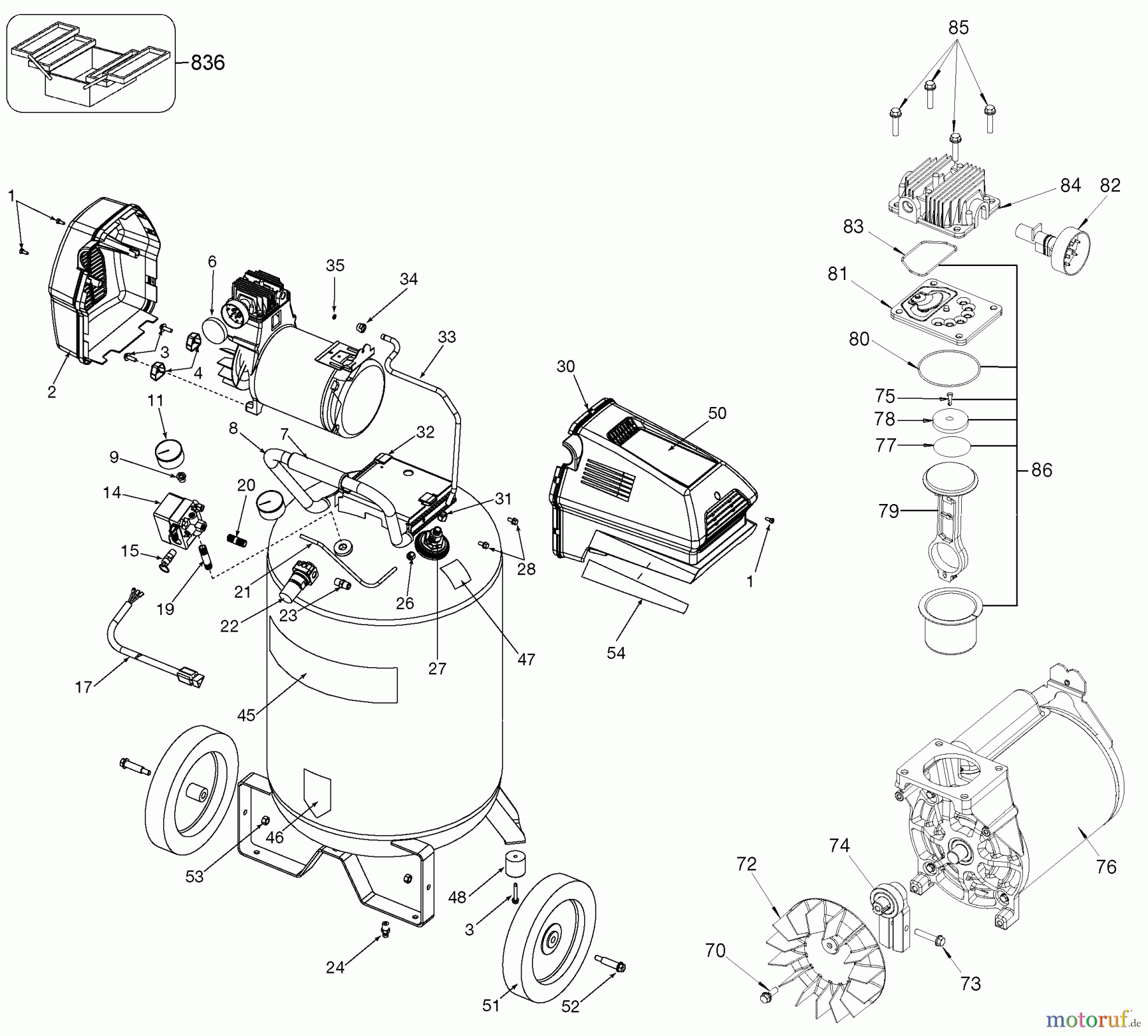  CRAFTSMAN Divers 120V AIR COMPRESSOR 919-16728 Seite 1