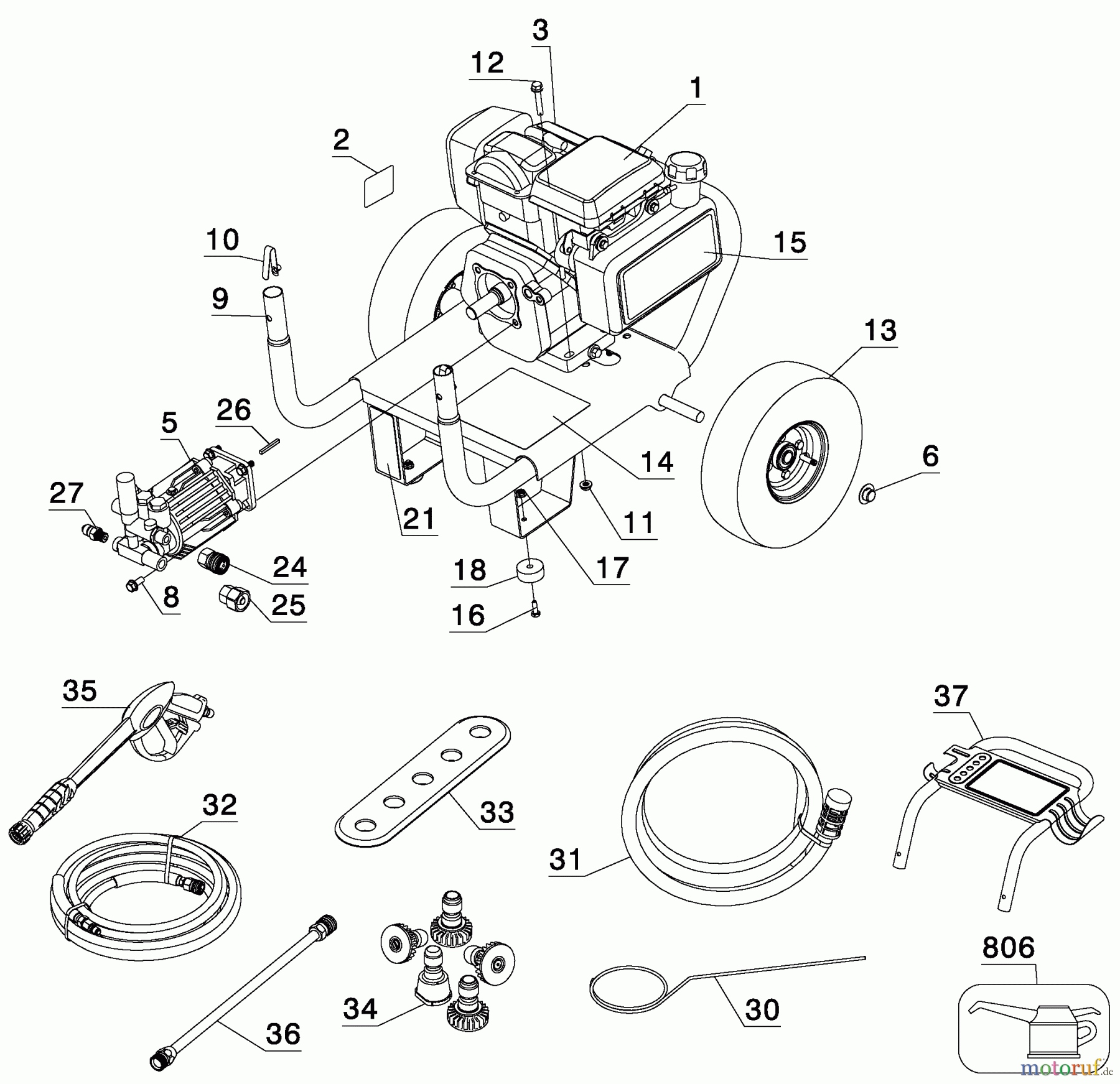  OEM Black und Decker Divers 2600 PSI PRESSURE WASHER DVH3000 Seite 1