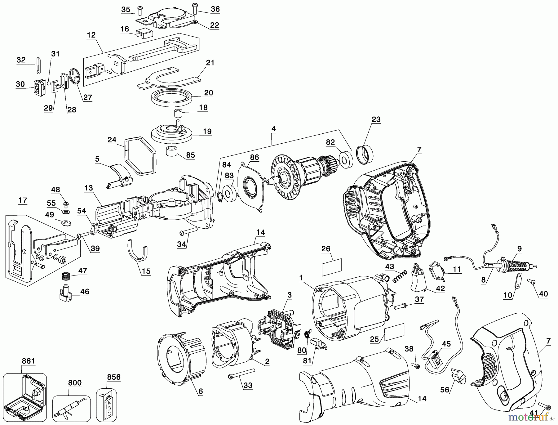  BLACK+DECKER INNENAUSSTATTUNG SÄGE SÄBELSÄGE RS601K Seite 1