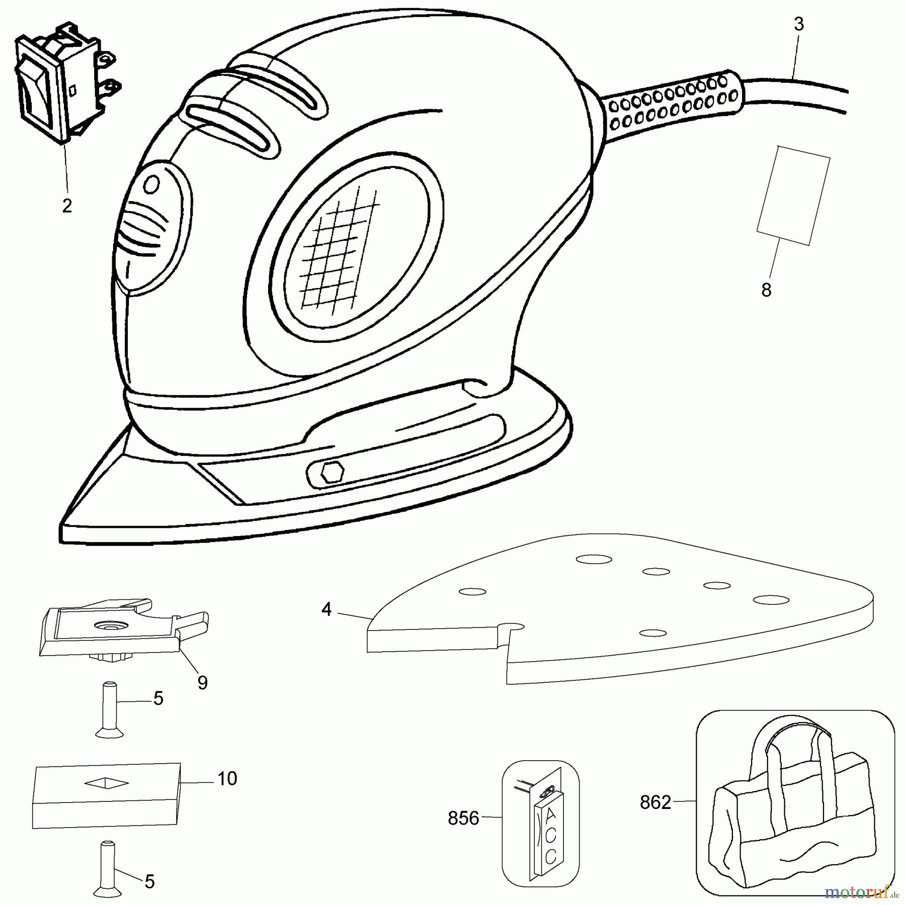 BLACK+DECKER PROFESSIONELL ABSCHLEIFGERÄT DETAILSCHLEIFER 7434AH Seite 1
