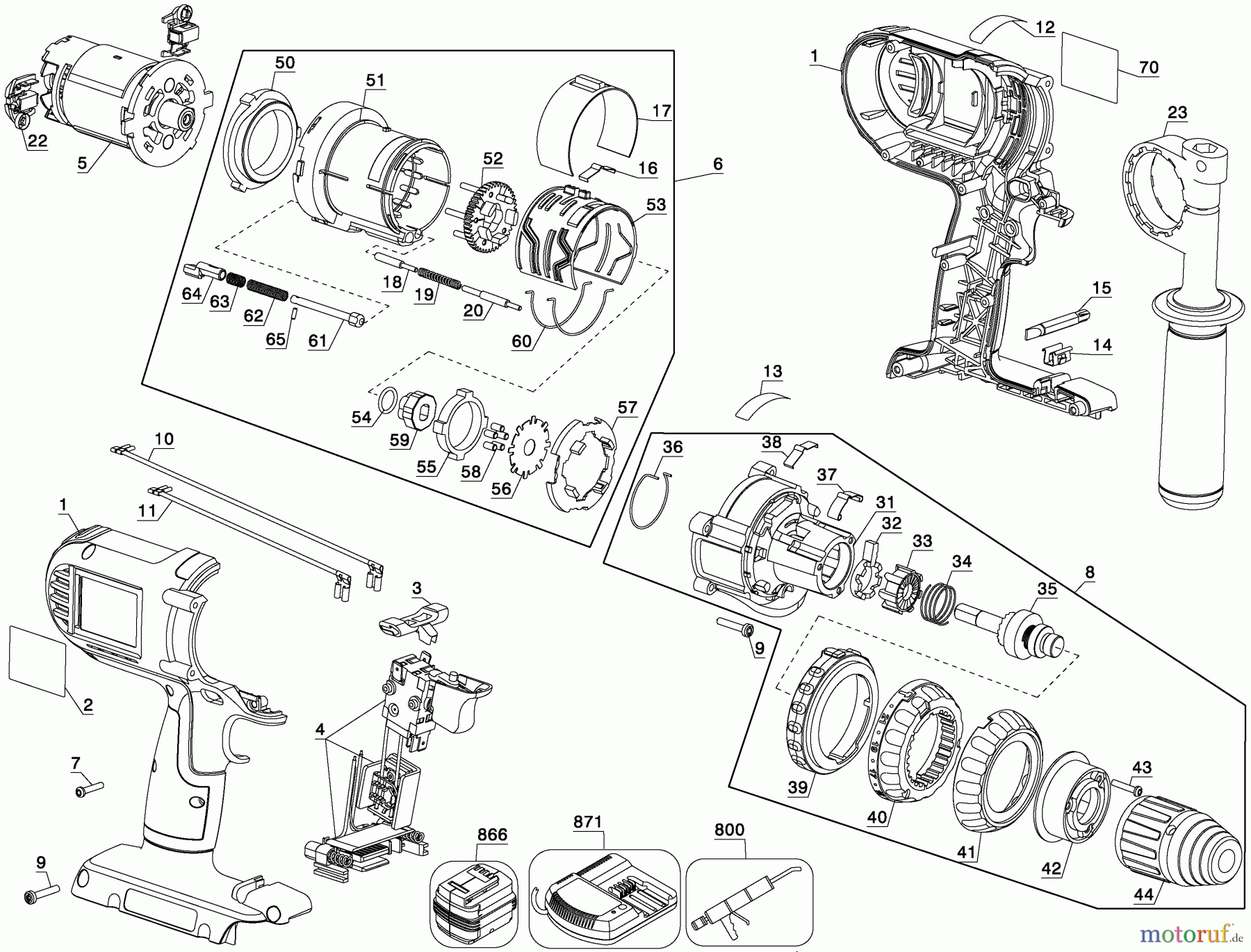 DEWALT AKKUBOHRER CDLS DRILLS 36V AKKU-BOHRMASCHINE DC900KL Seite 1