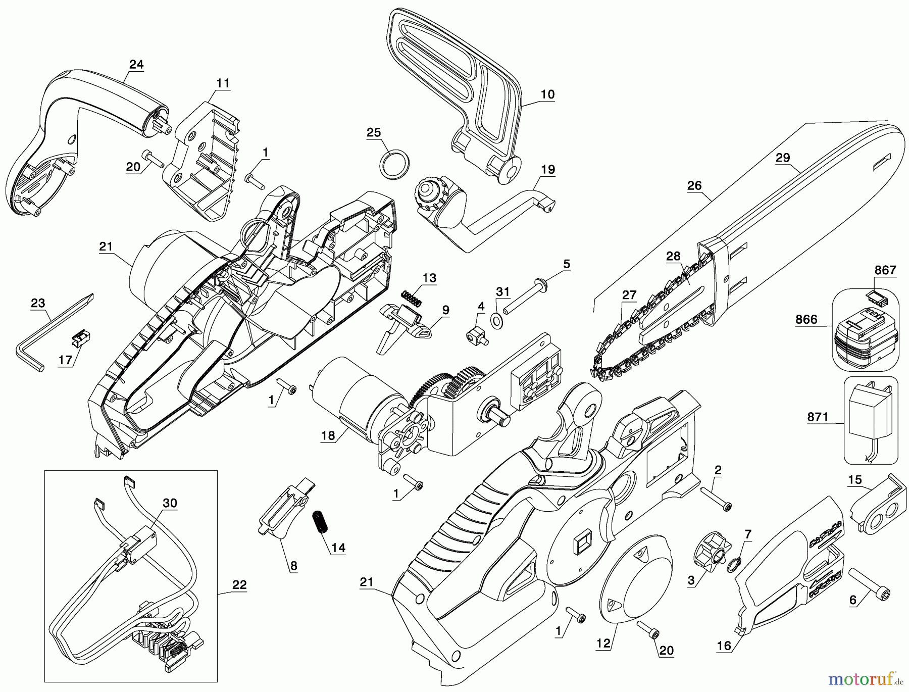 BLACK+DECKER Divers 18V RECHARGEABLE CHAINSAW CCS818X Seite 1
