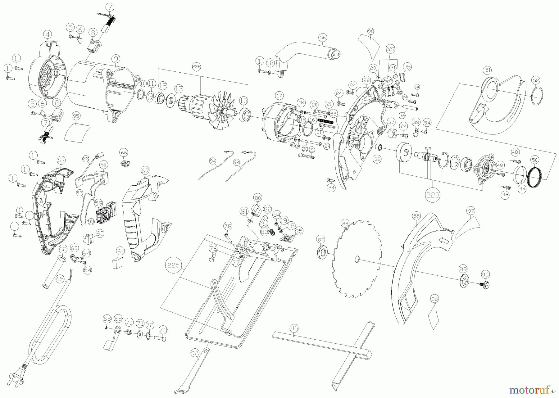 BLACK+DECKER Divers 7-1/4 CIRCULAR SAW CS1030L Seite 1