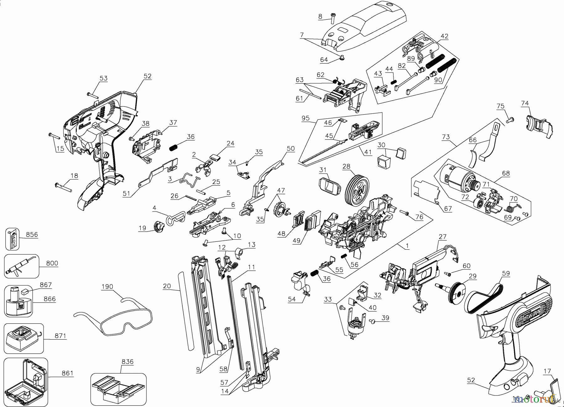 DEWALT BEFESTIGUNG Nagler NAGLER DC612KA Seite 1