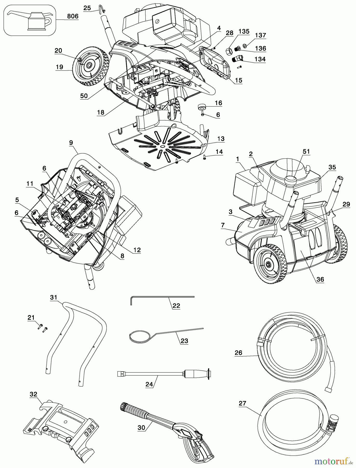  OEM Black und Decker Divers 2500 PSI PRESSURE WASHER VR2522 Seite 1