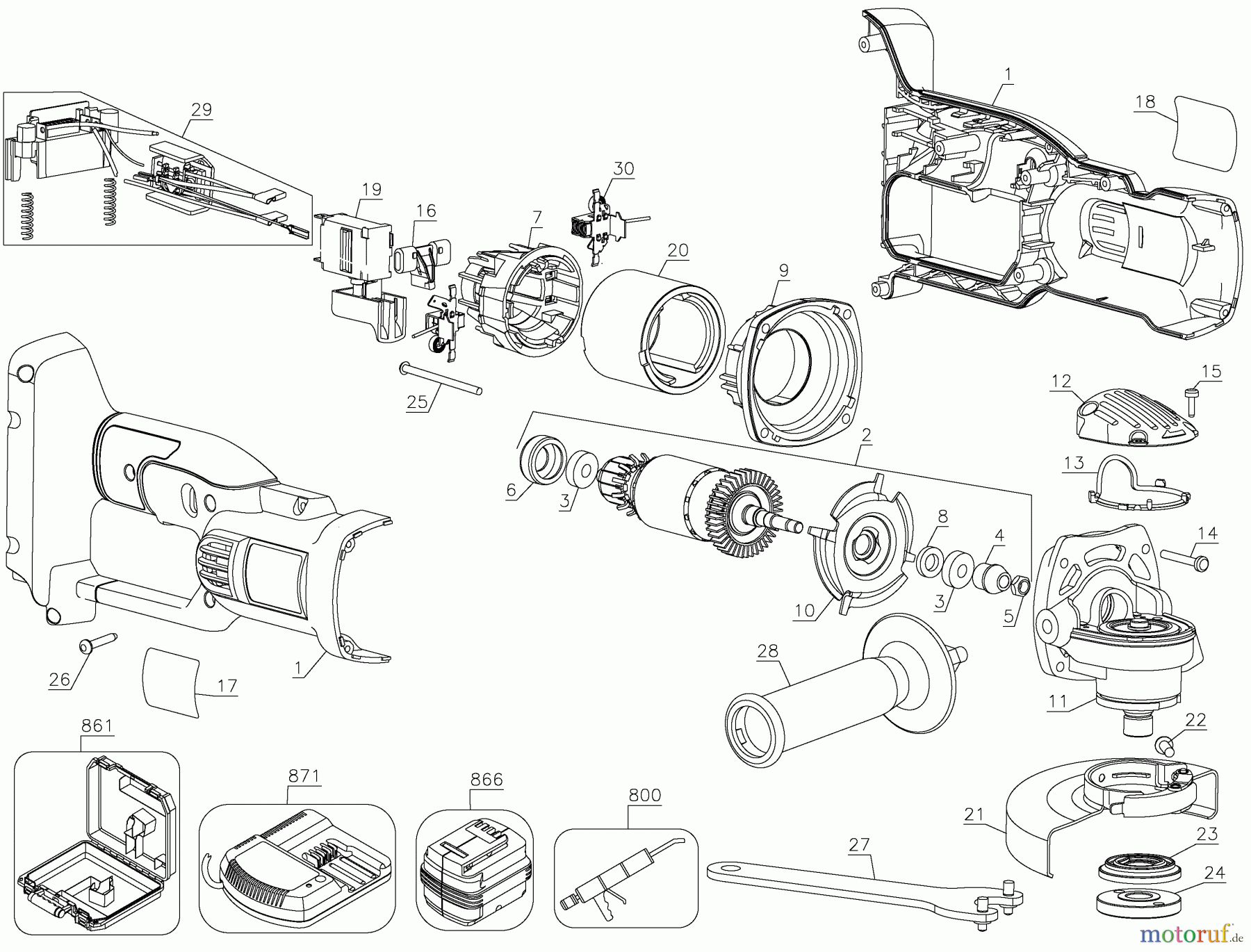 DEWALT Luft SCHLEIFER 36V-SCHLEIFMASCHINE DC415N Seite 1