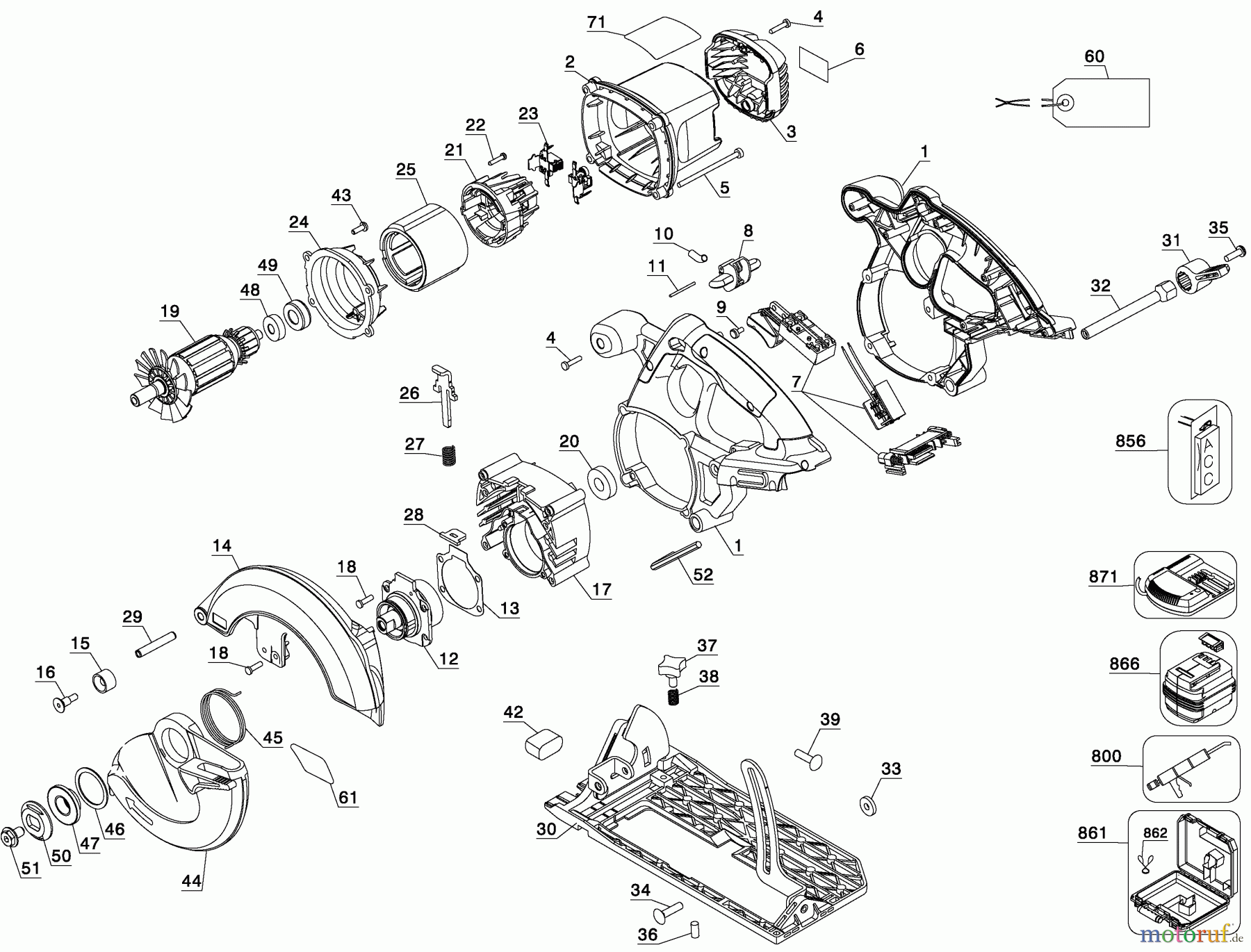 DEWALT HOLZARBEITEN KREISSÄGEN 28V Li-lon Circular Saw DC310K Seite 1