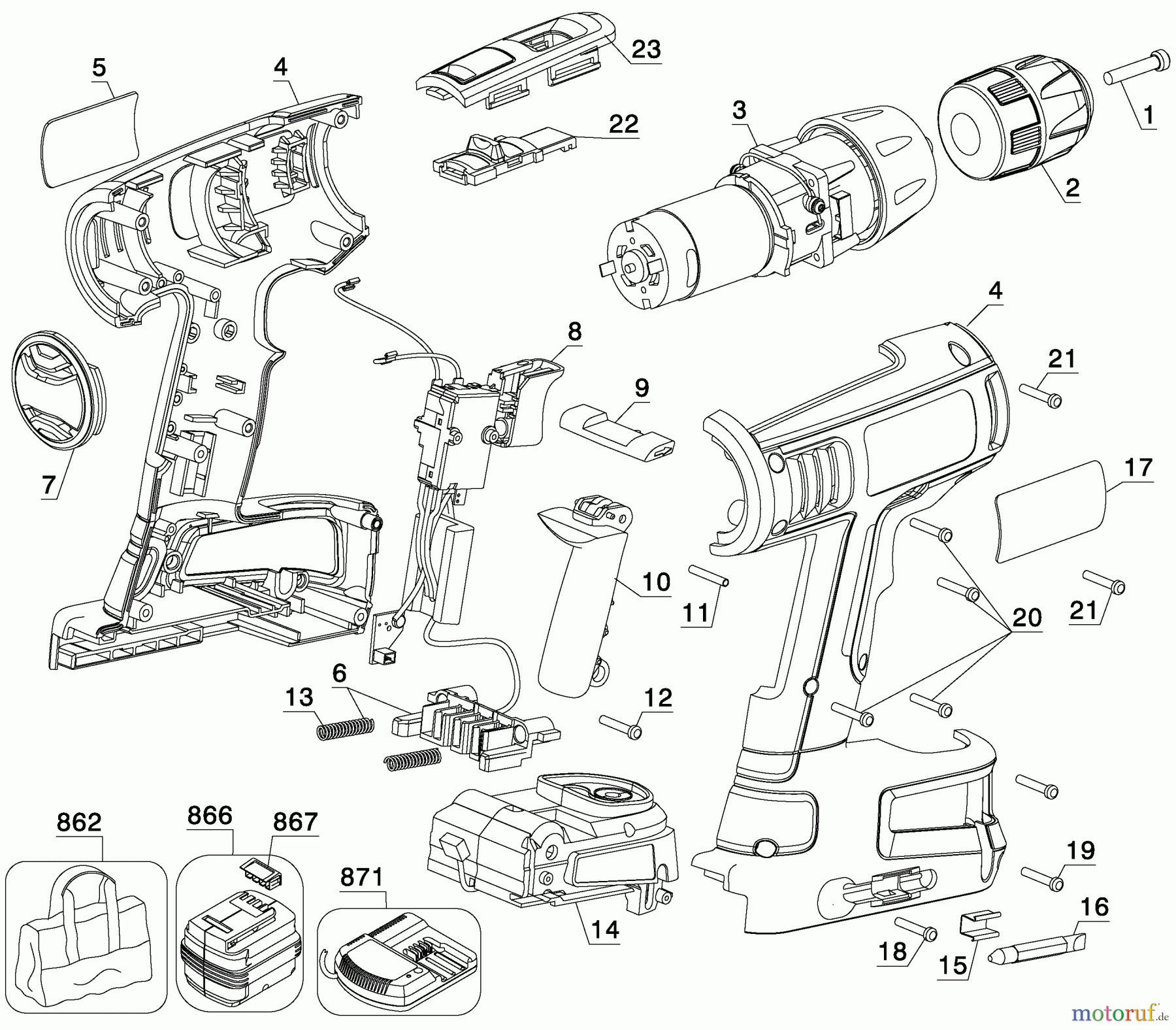 BLACK+DECKER INNENAUSSTATTUNG BOHRER 18V DRILL/LASER BDGL1800 Seite 1