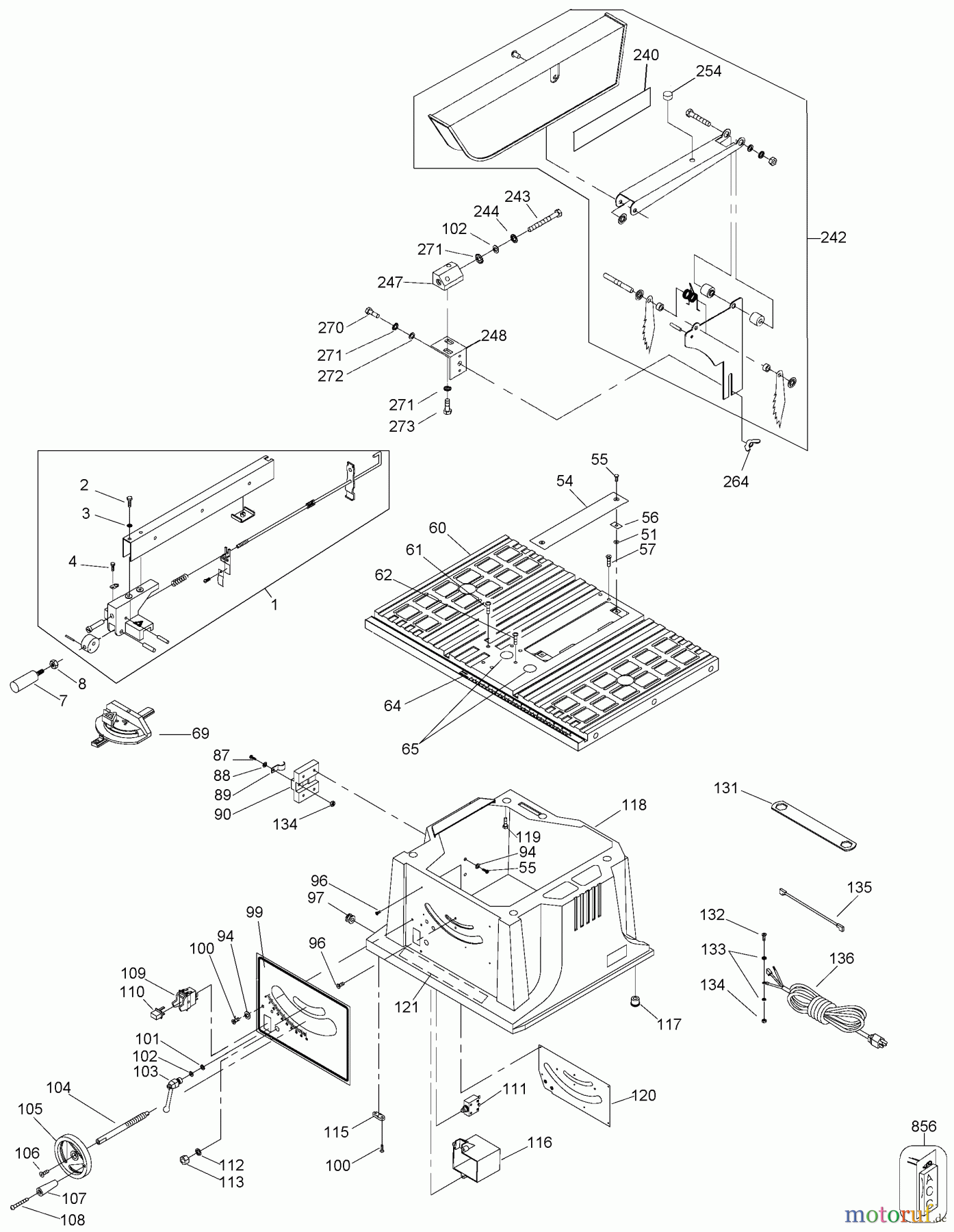 DEVILBISS Divers 10 TABLE SAW FS200SD Seite 1