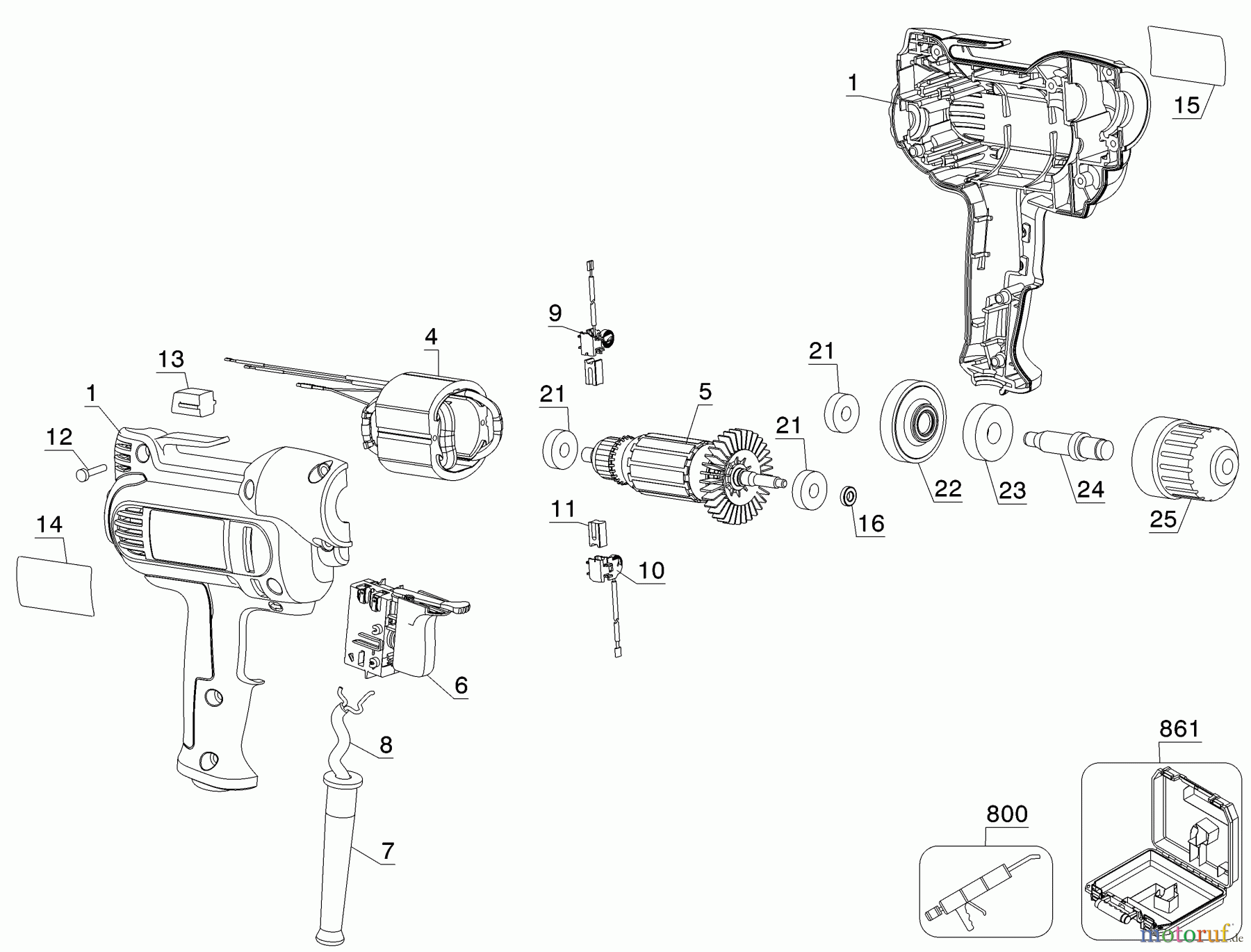DEWALT Akku Schrauber 3/8 DRILL DWD115K Seite 1