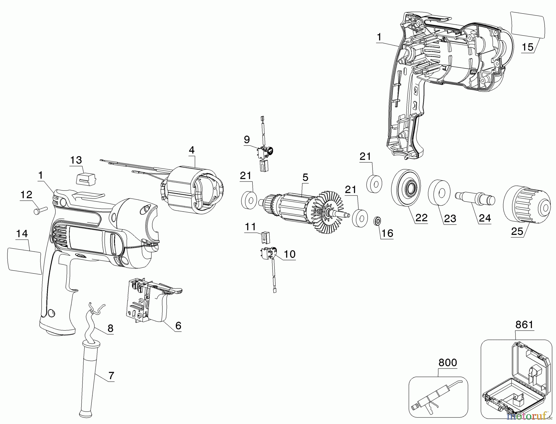 DEWALT Akku Schrauber 3/8 DRILL DWD110K Seite 1
