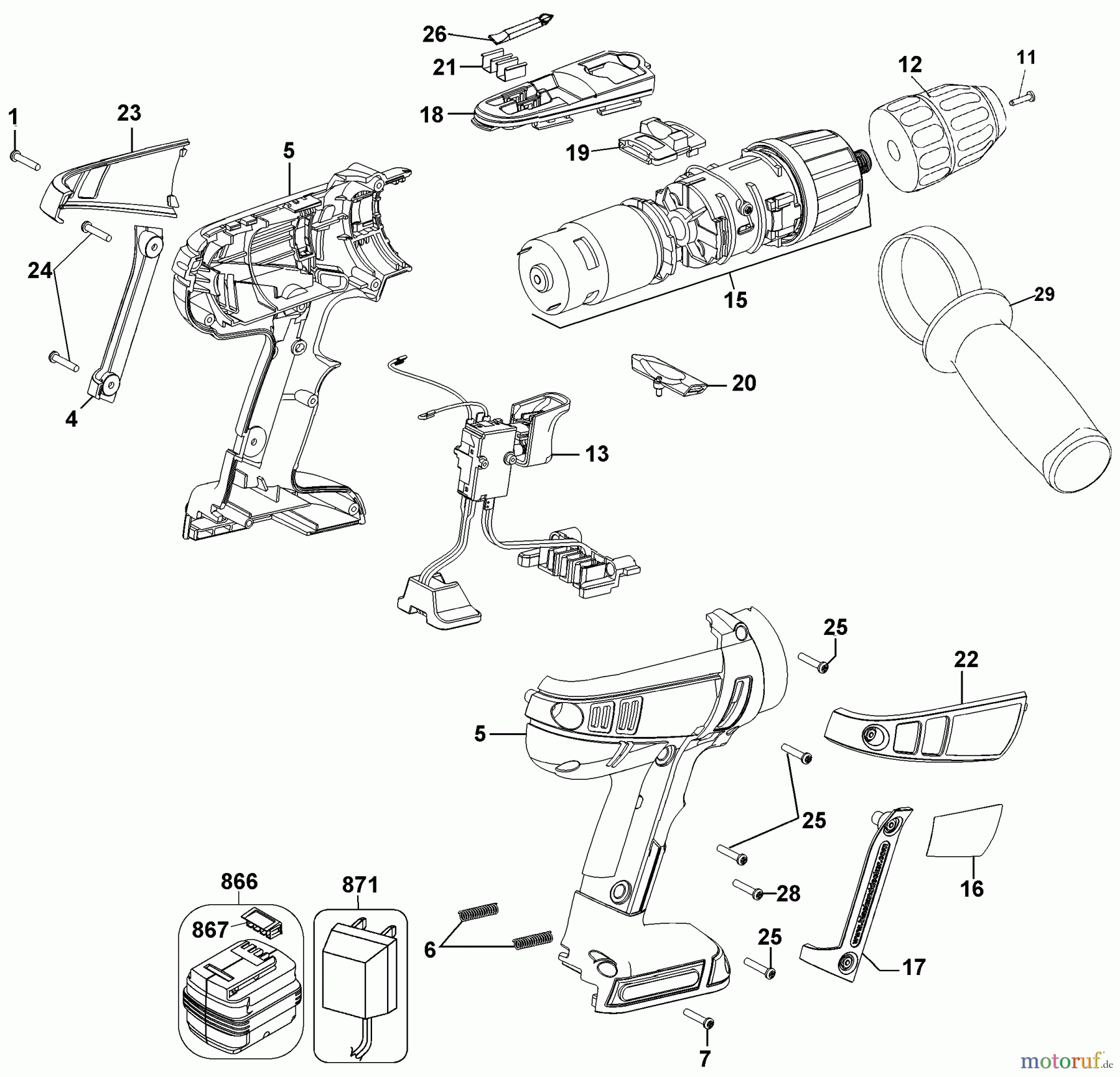 BLACK+DECKER Divers 18V HAMMER DRILL FSX1800HD-2 Seite 1
