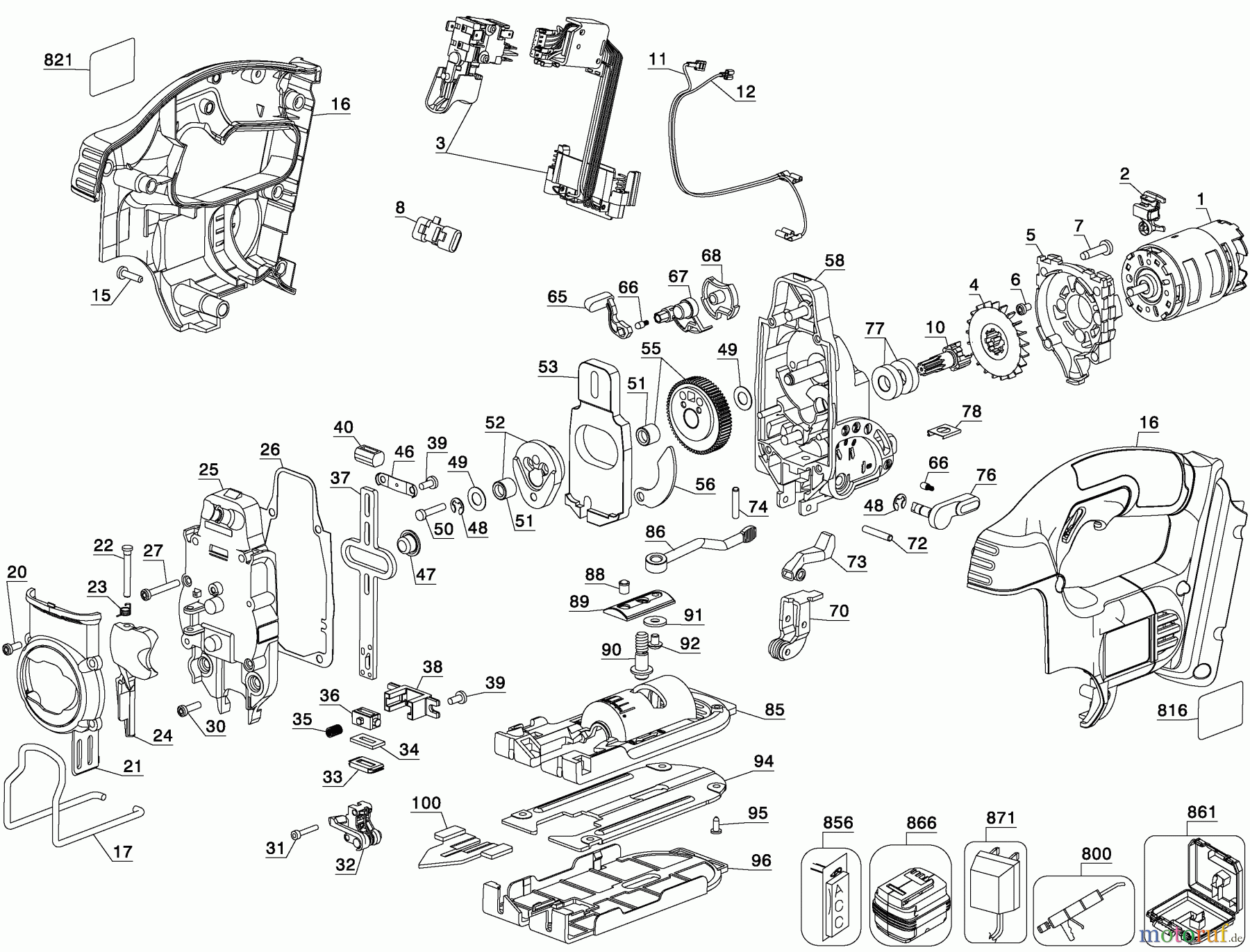 DEWALT HOLZARBEITEN PUTZSÄGEN 28V Li-lon Jigsaw DC318K Seite 1