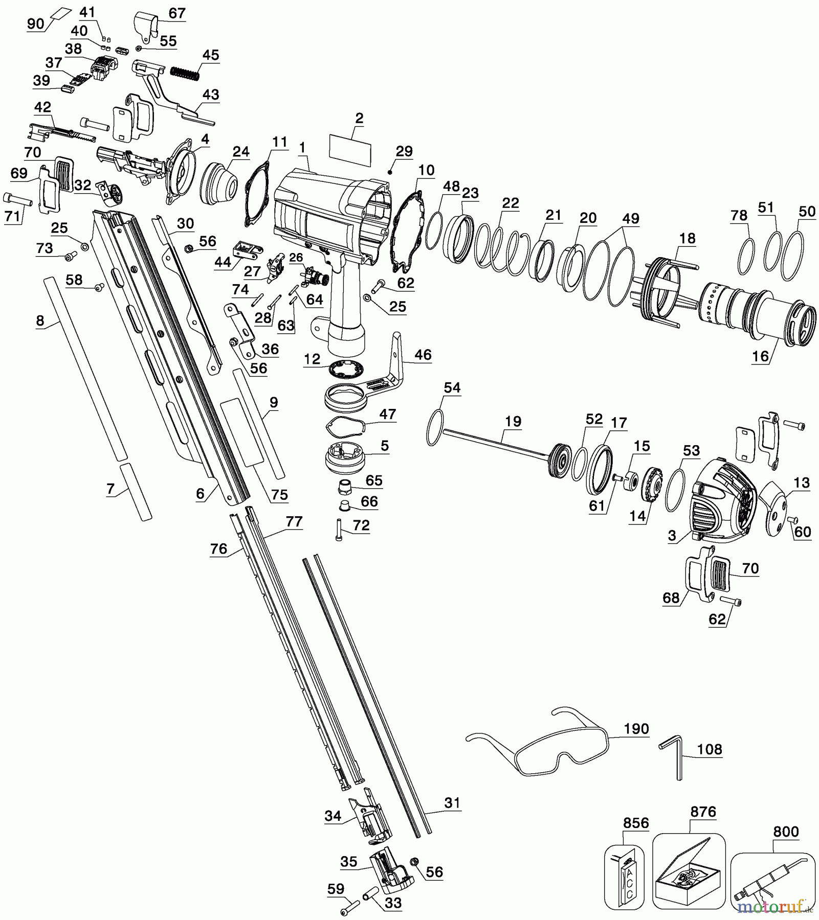 DEWALT BEFESTIGUNG Nagler 90 MM STREIFENNAGLER D51825 Seite 1