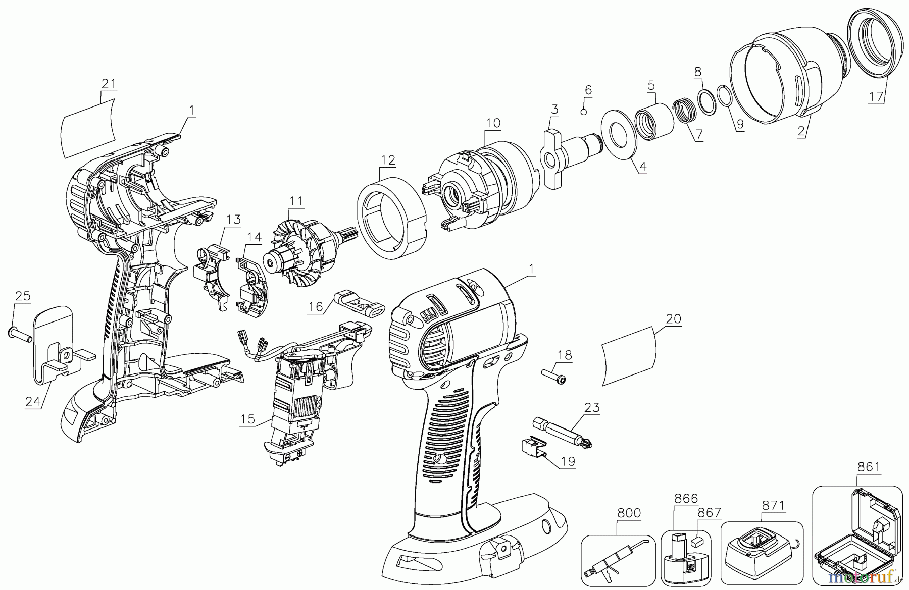  DEWALT SCHRAUBER SCHRAUBENDREHER SCHLAGSCHRAUBER DC827KL Seite 1
