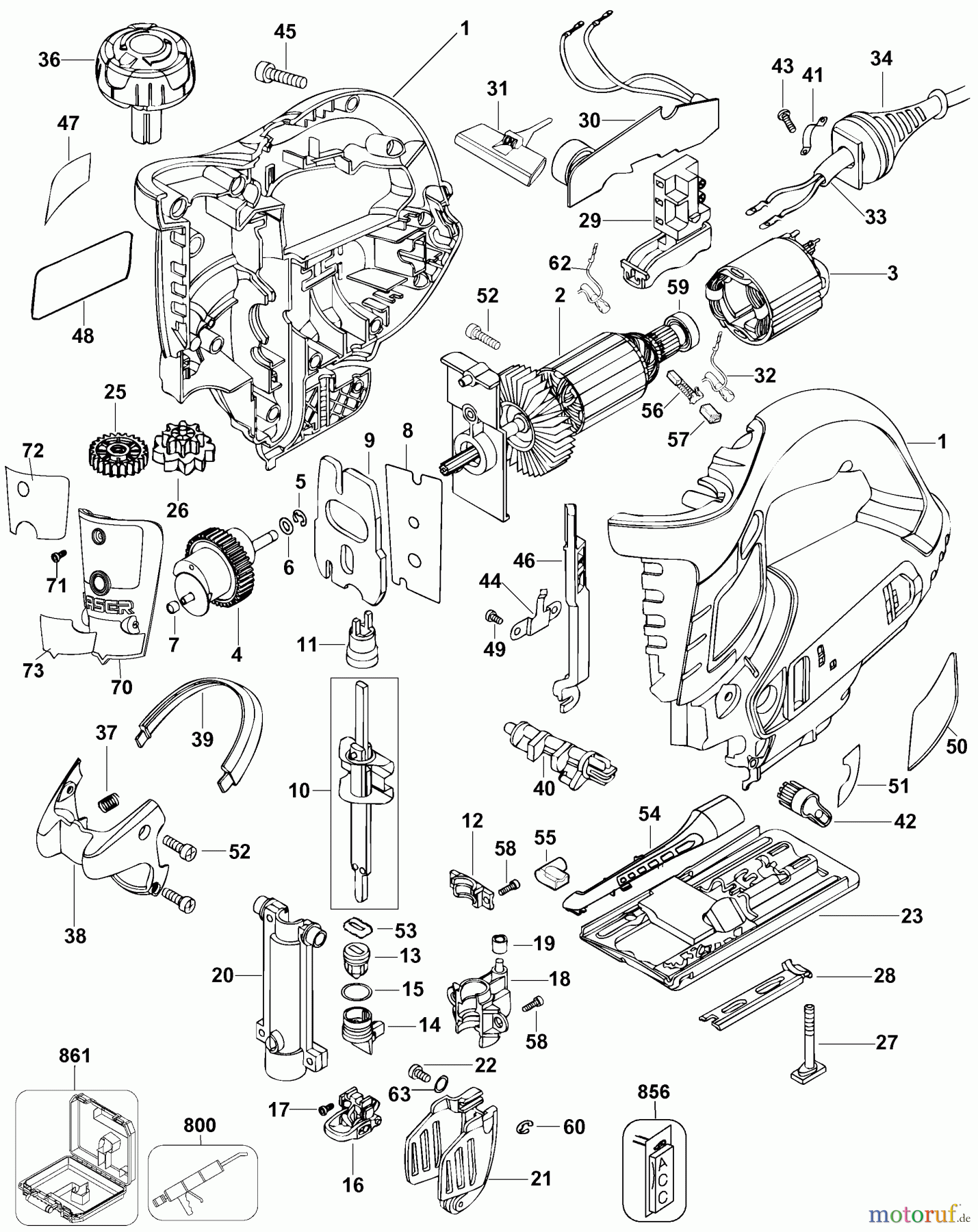 BLACK+DECKER INNENAUSSTATTUNG SÄGE STICHSÄGE JS700LK Seite 1
