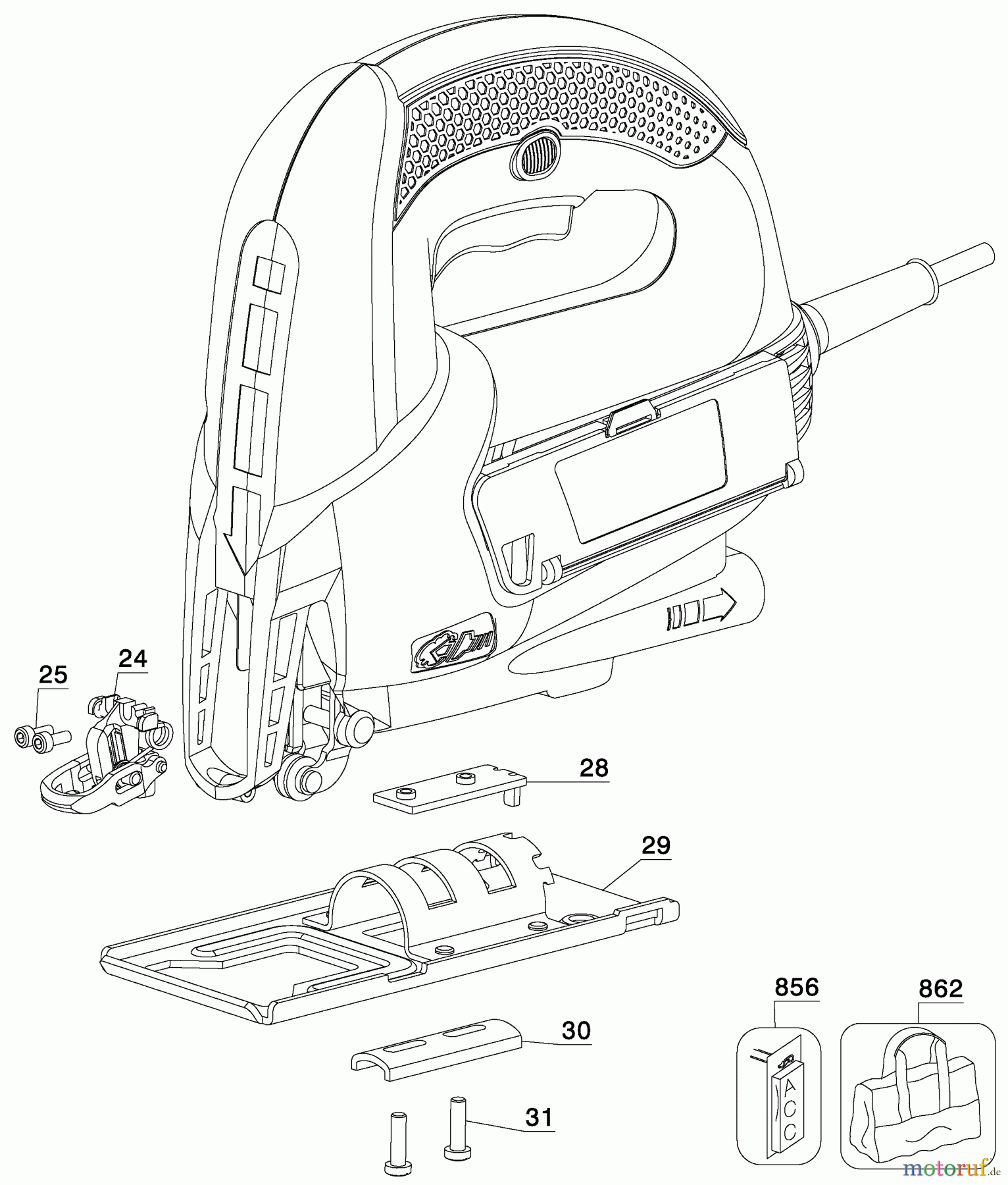 BLACK+DECKER INNENAUSSTATTUNG SÄGE 4.5 VS JIGSAW W/1 BLADE JS515B Seite 1