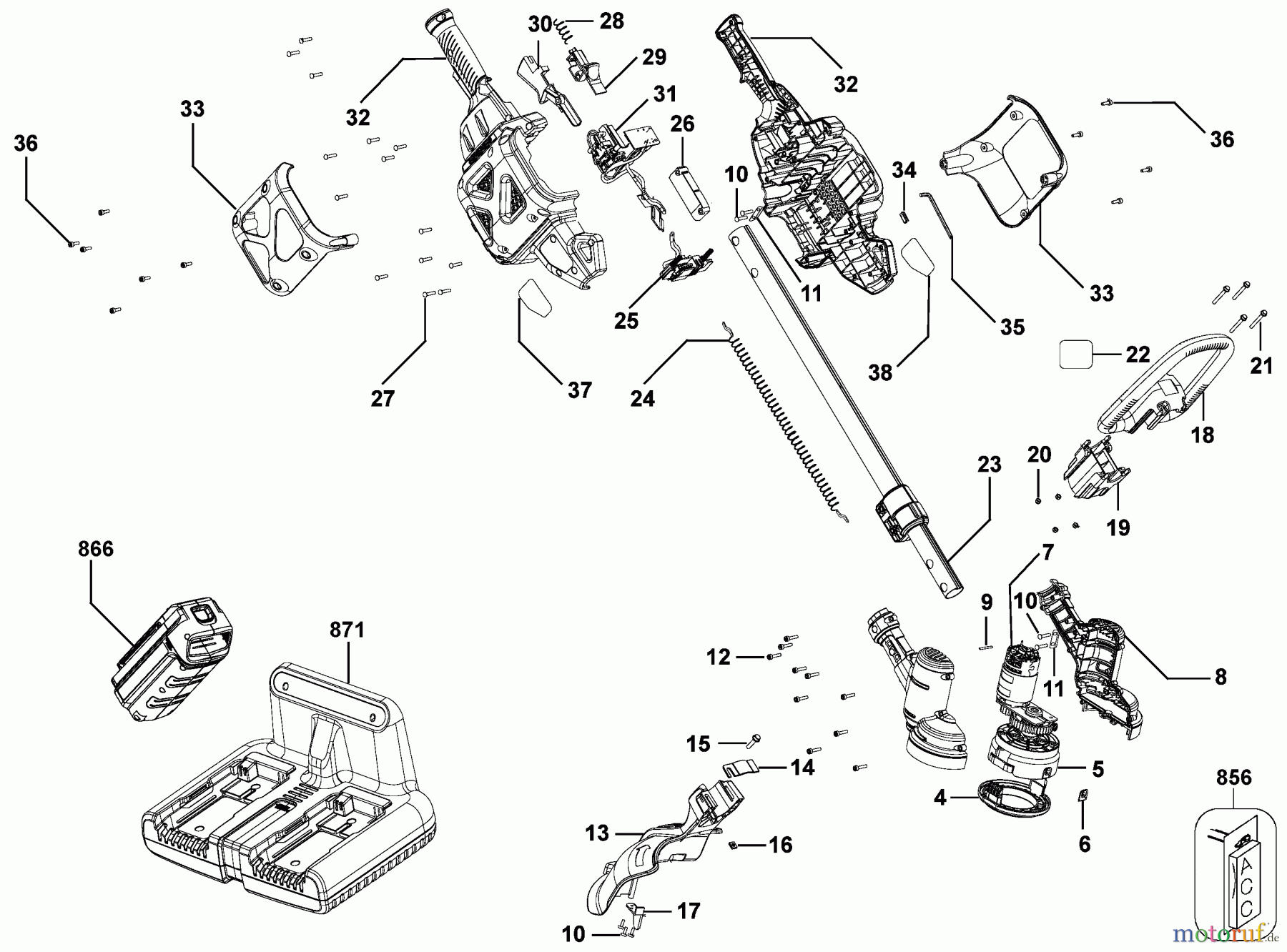  OEM Black und Decker Divers AKKU-RASENTRIMMER NST2036 Seite 1