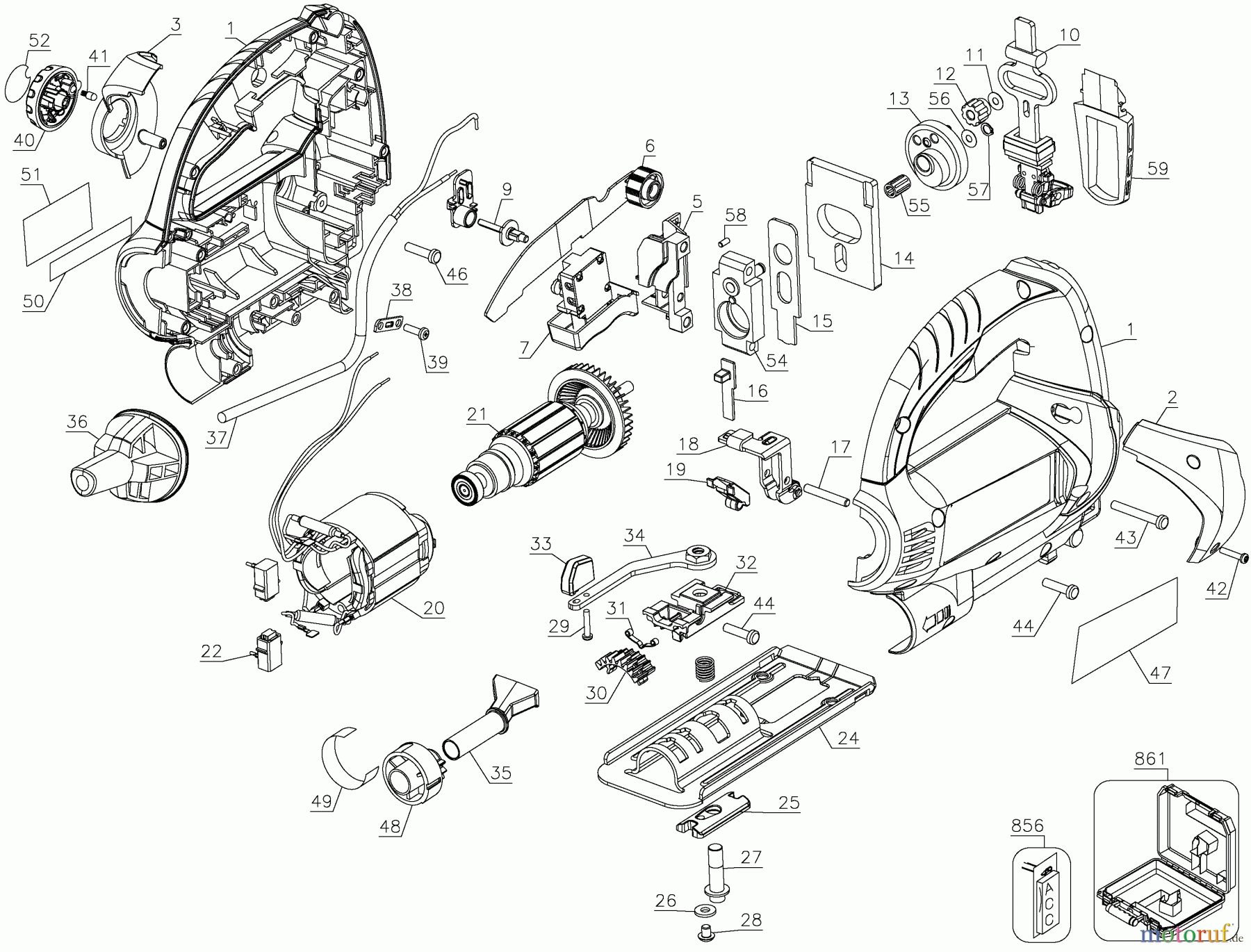  BLACK+DECKER INNENAUSSTATTUNG SÄGE STICHSÄGE KS650K Seite 1