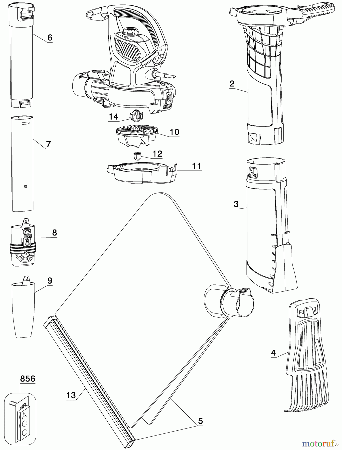  OEM Black und Decker Divers GEBLÄSESTAUBSAUGER 74828 Seite 1