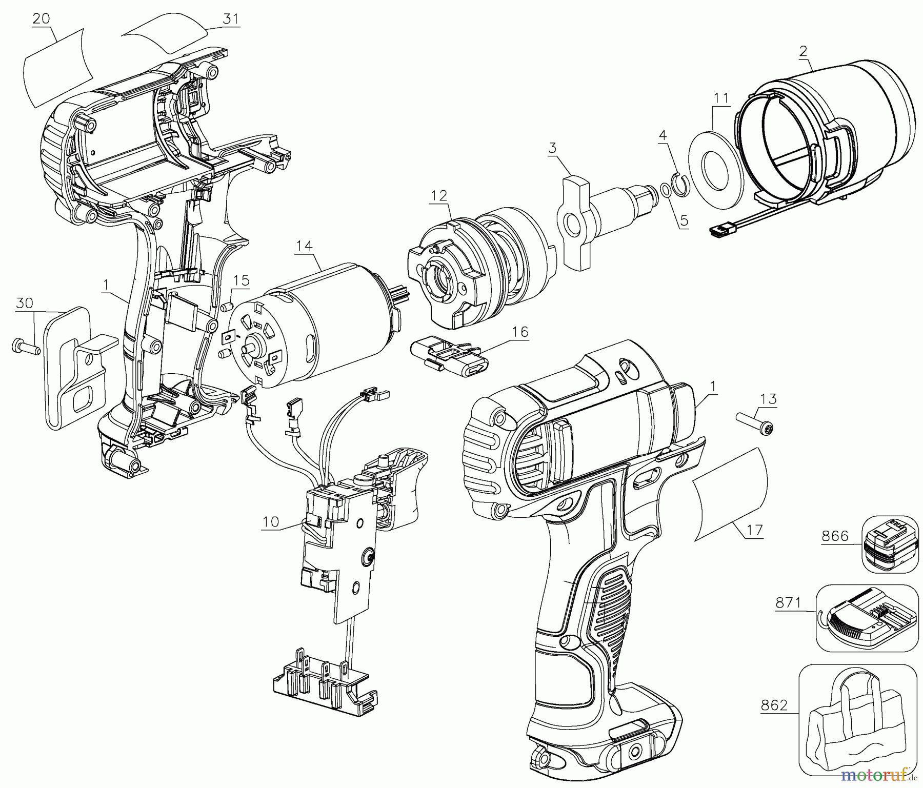 DEWALT SCHRAUBER Schlagschrauber 12V IMPACT WRENCH DCF813S2 Seite 1