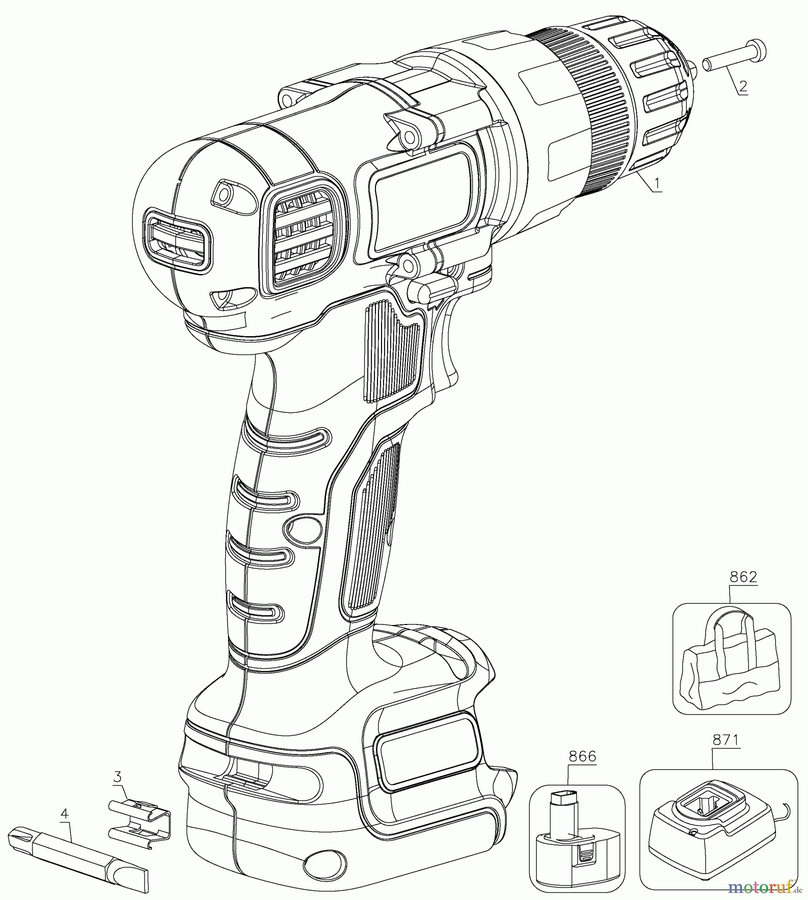 BLACK+DECKER INNENAUSSTATTUNG BOHRER BOHRER LDX112C Seite 1