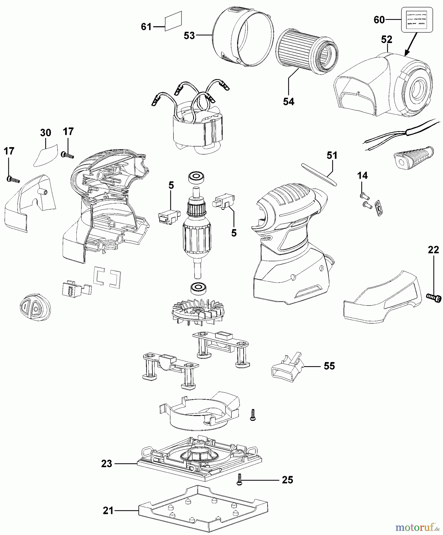  BLACK+DECKER INNENAUSSTATTUNG ABSCHLEIFGERÄT SCHLEIFER CYFS2200QS Seite 1