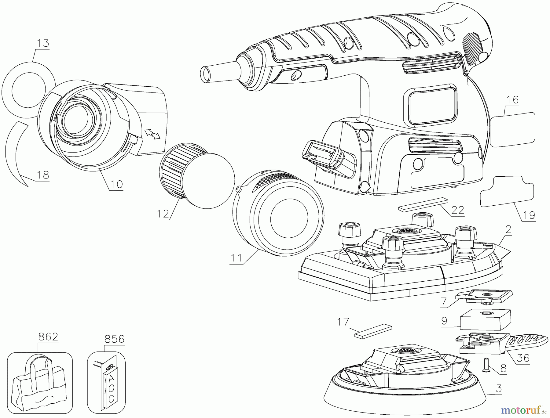 BLACK+DECKER INNENAUSSTATTUNG ABSCHLEIFGERÄT SMART SELECT MULTI SANDER MS2000CY Seite 1