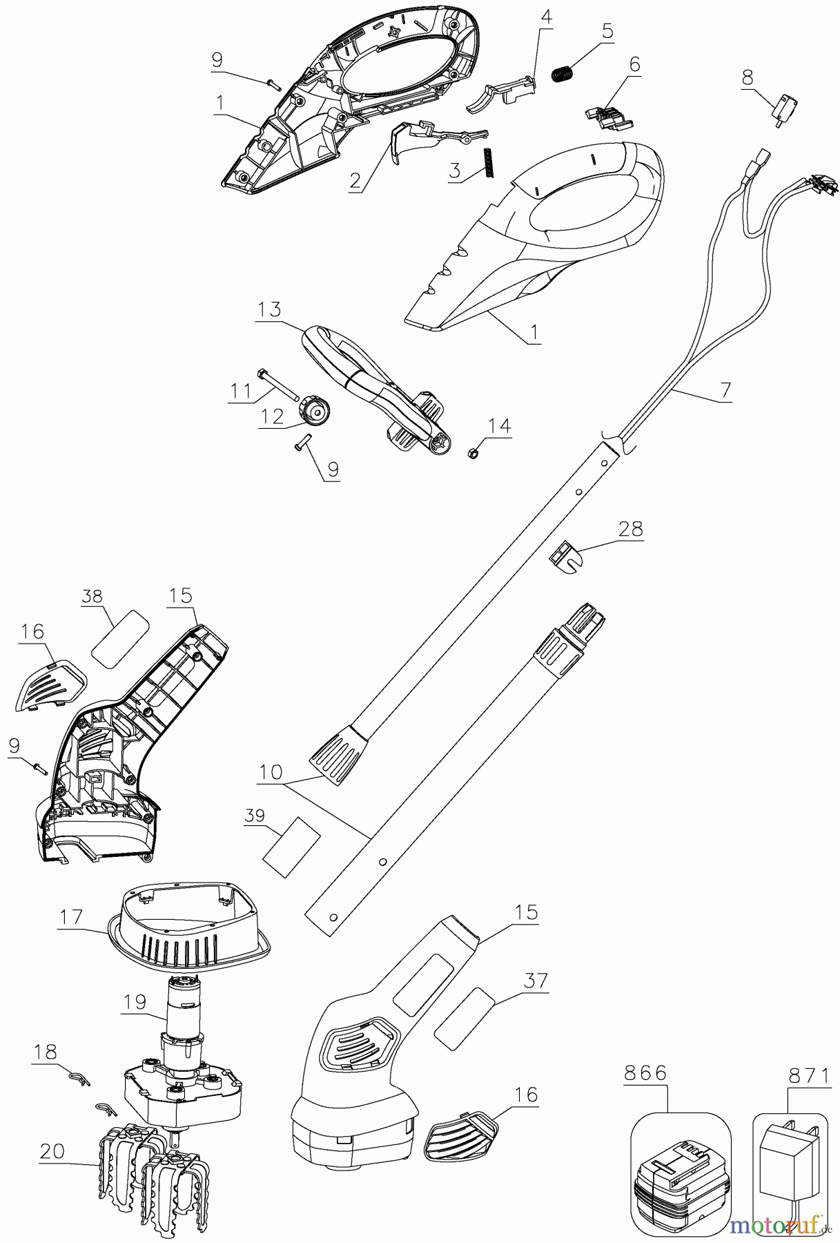 BLACK+DECKER AUSSERHALB KANTENSCHNEIDER, UNKRAUTSTECHER UND GARTENARBEITER ELEKTRO-UNKRAUTJÄTER LGC120B Seite 1