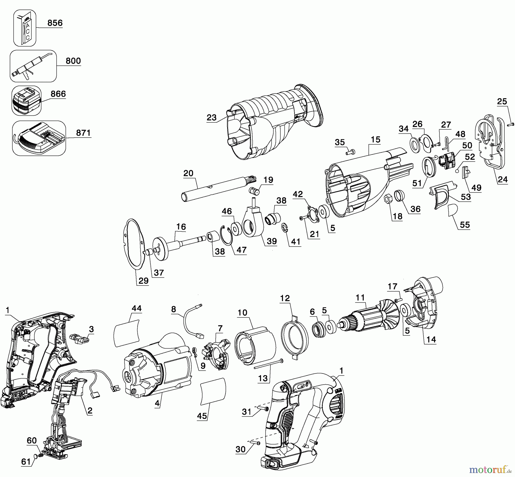 DEWALT HOLZARBEITEN SCHNEIDESÄGEN 20V RECIP SAW DCS381 Seite 1