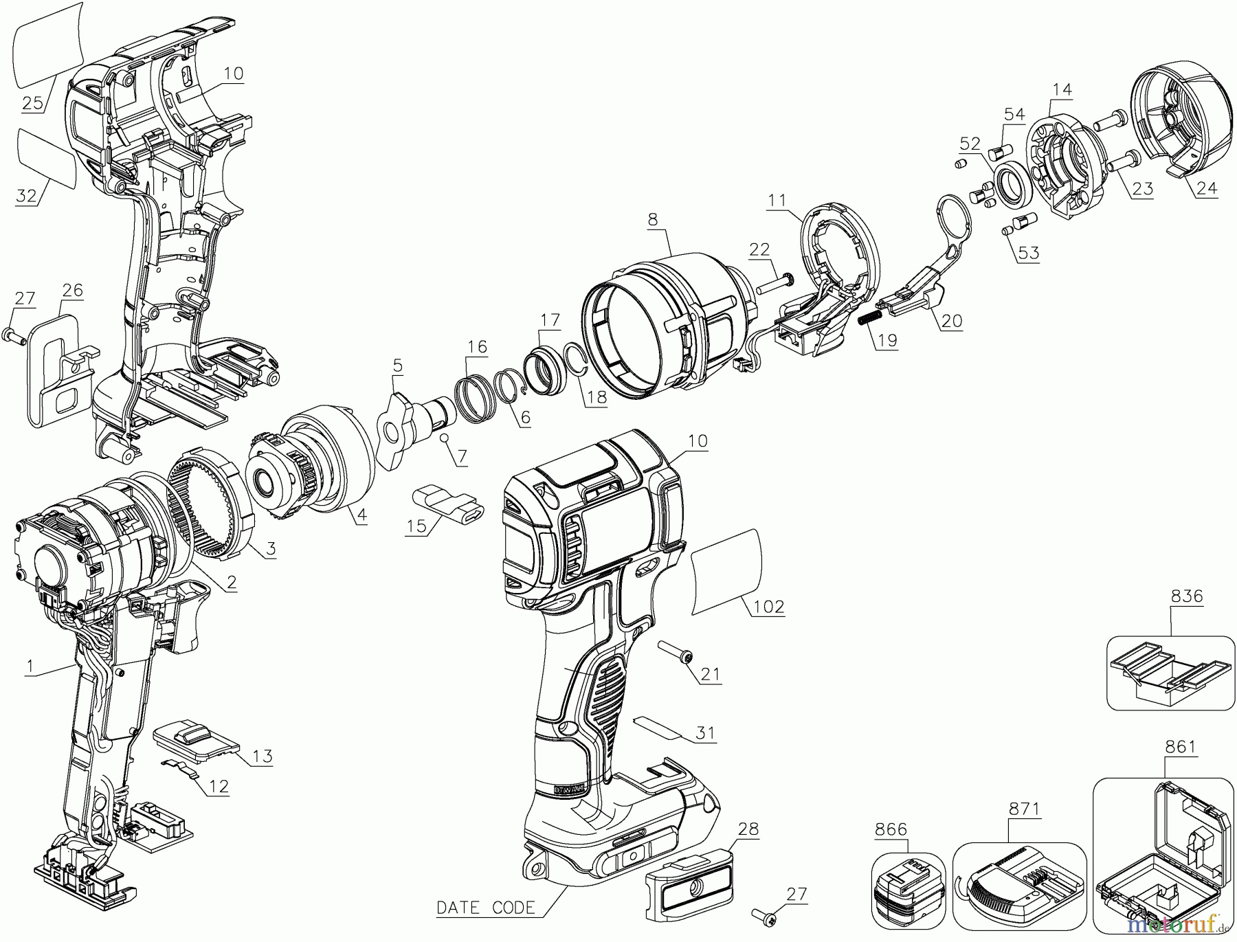 DEWALT Akku Schrauber SCHLAGSCHRAUBER DCF895C2 Seite 1