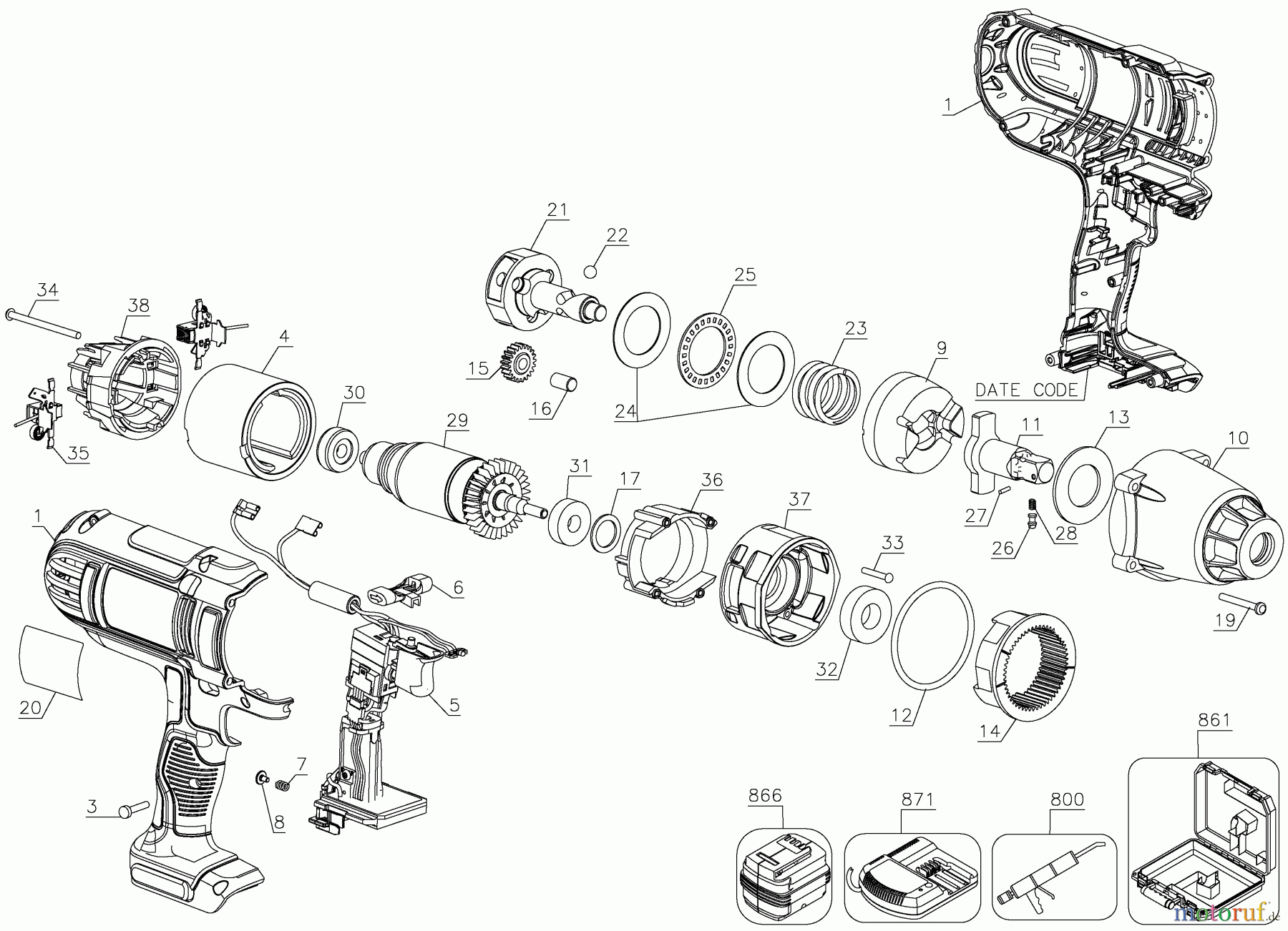  DEWALT Divers AKKU DREHMOMENTSCHLÜSSEL DCF889L2 Seite 1