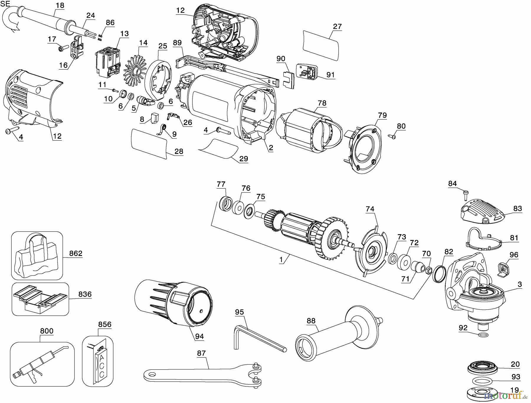 DEWALT VAKUUMEXTRAKTOREN SHROUD KIT DWE46151 Seite 2