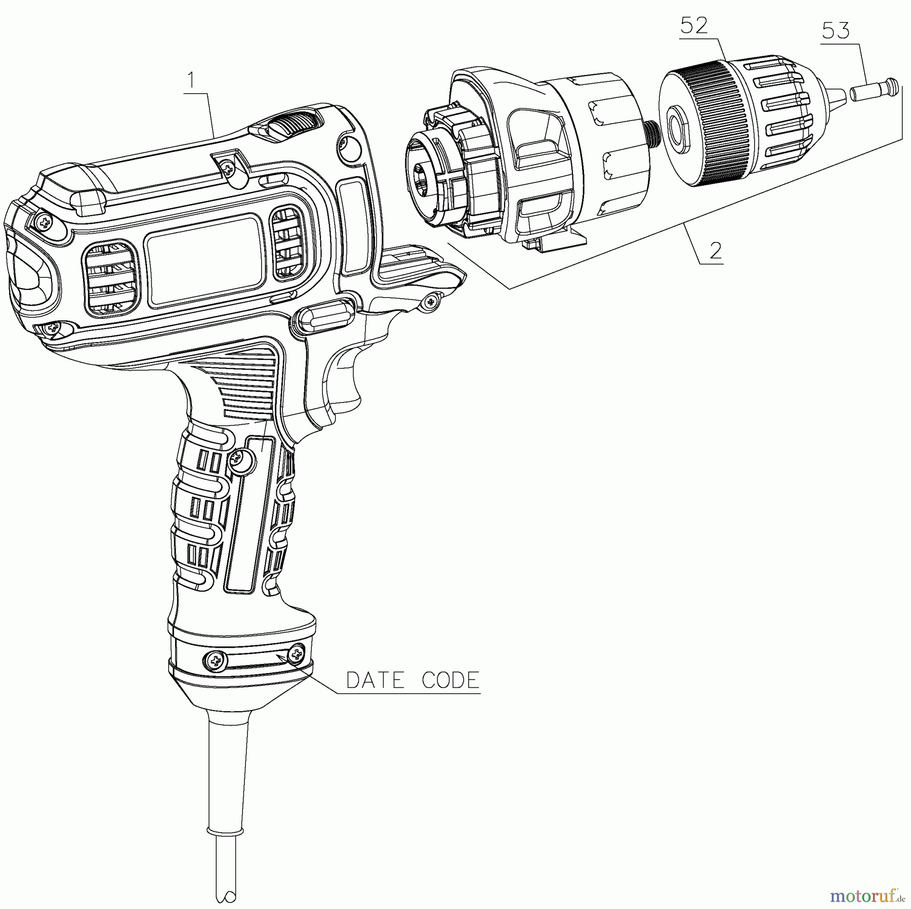 OEM Black und Decker Divers CRAFTSMAN DRILL DRVR 35592 Seite 1